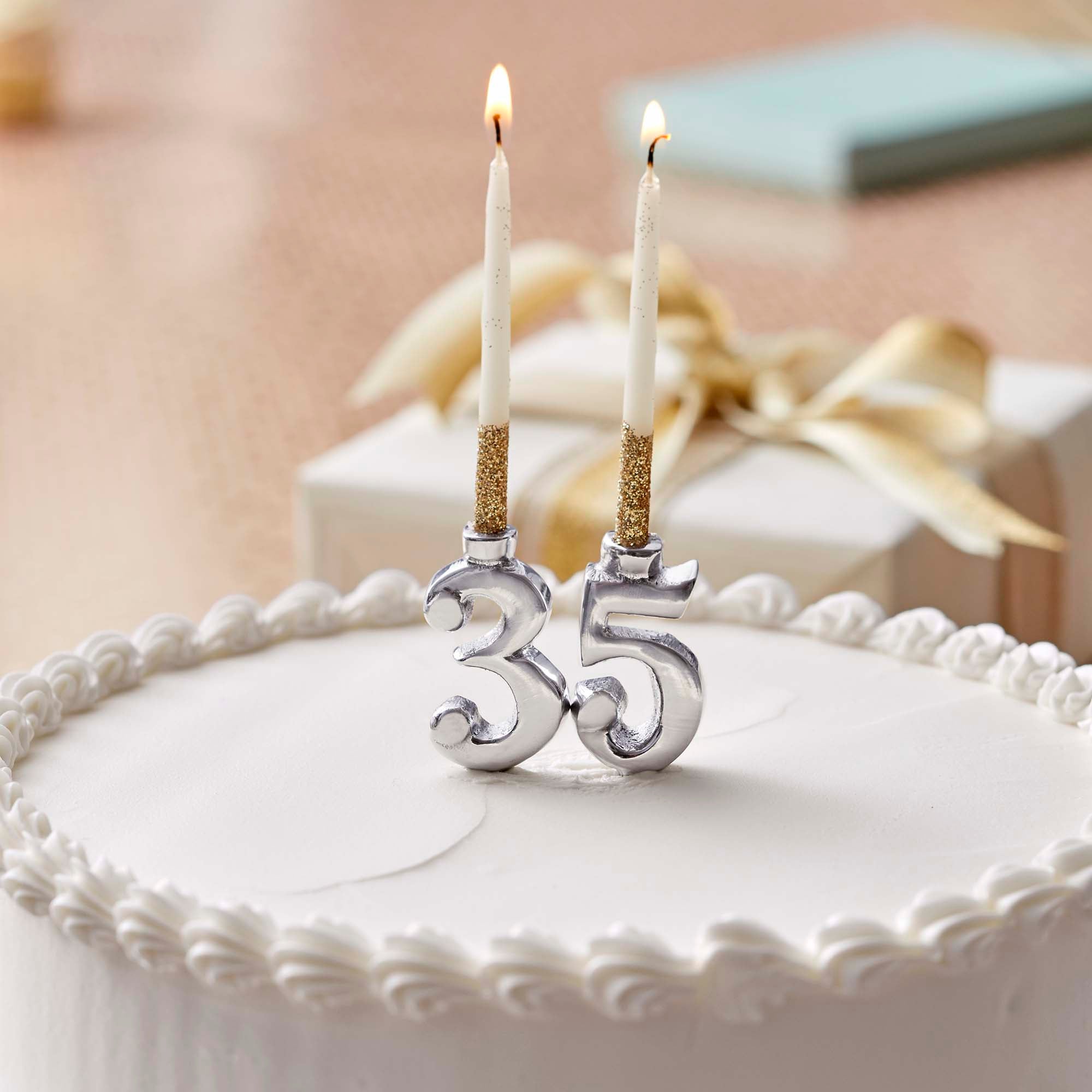 10-Pack Number Candle Holders for Birthday Party Decorations - Perfect for Wedding, Anniversary & Table Centerpiece Decor