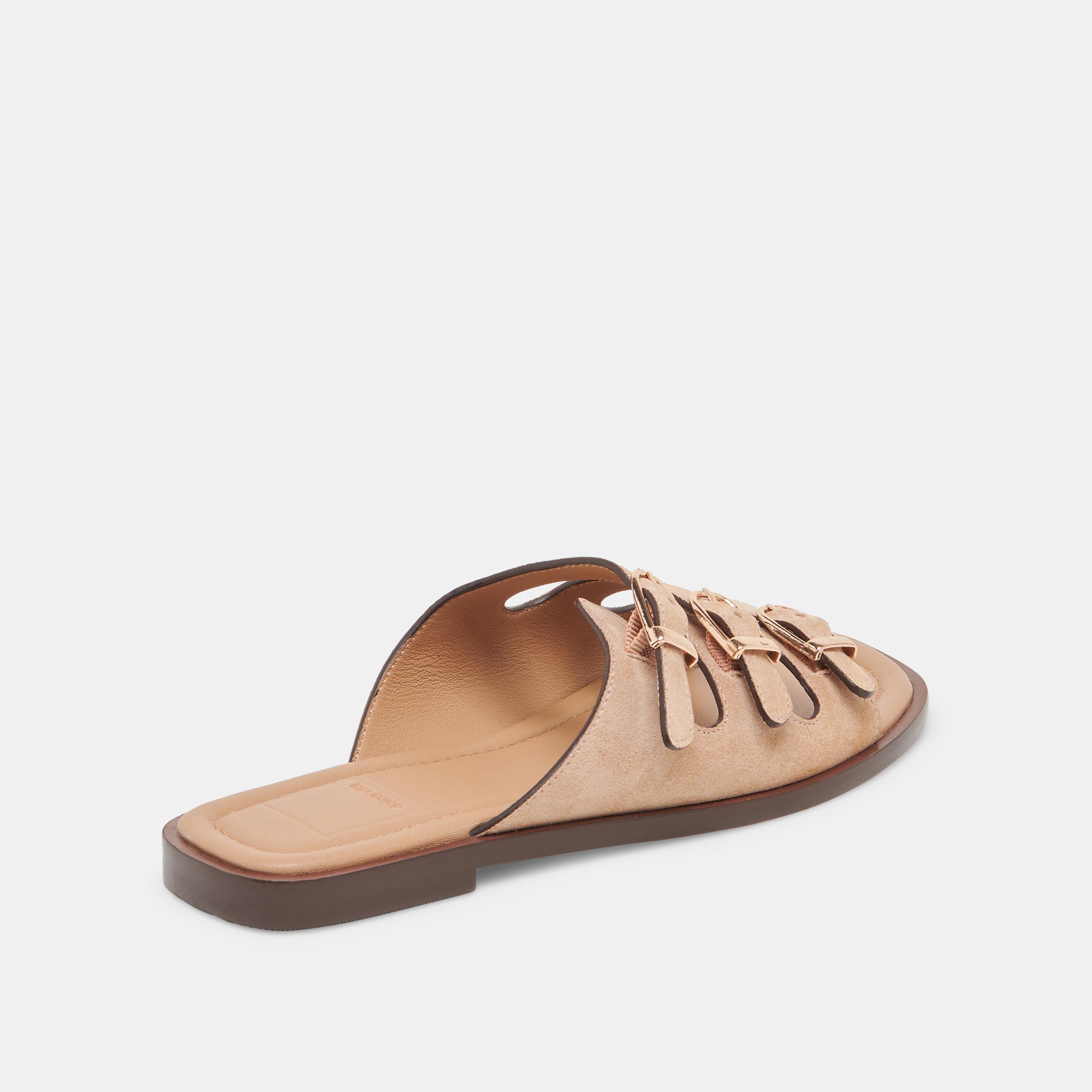 FIN SANDALS TAN SUEDE - Women's Comfortable Summer Beach Sandals with Adjustable Straps for Outdoor, Vacation and Poolside Wear