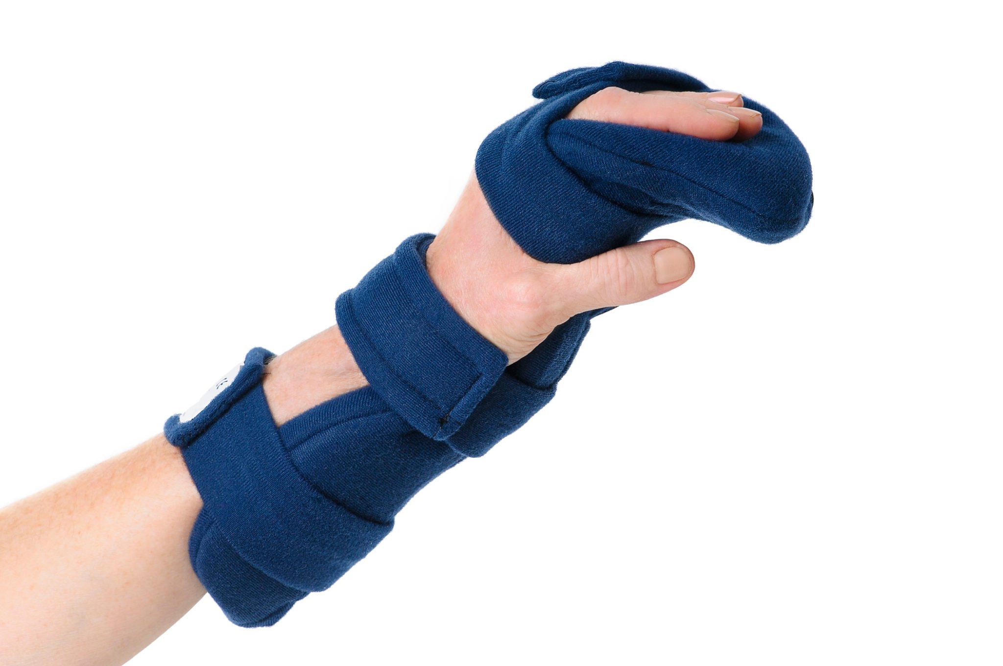**Hand Wrist Finger Orthosis - Navy Blue Adult Medium Size - Support Brace for Carpal Tunnel, Arthritis & Injury Recovery**    *(Use for pain relief, post-surgery recovery, and daily wrist support during work or sports)*