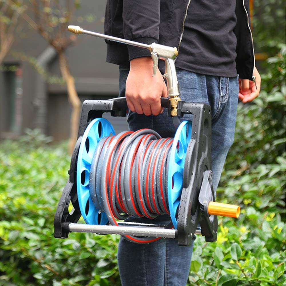 **Heavy Duty Garden Hose Reel Rack - High Pressure Car Wash & Watering Hose Storage Organizer - Perfect for Home, Lawn, Garden & Outdoor Use**