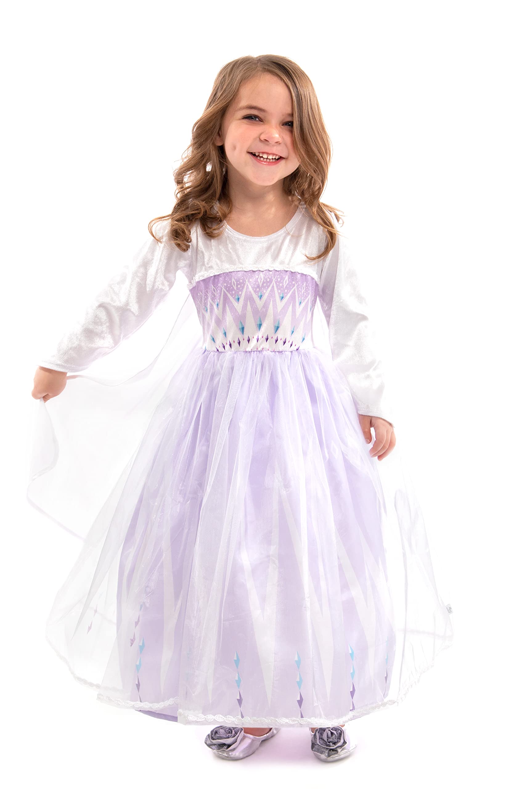Little Adventures Deluxe Ice Queen Coronation Dress - Machine Washable Princess Costume for Kids | Pretend Play, Birthday Party & Halloween Dress Up Outfit