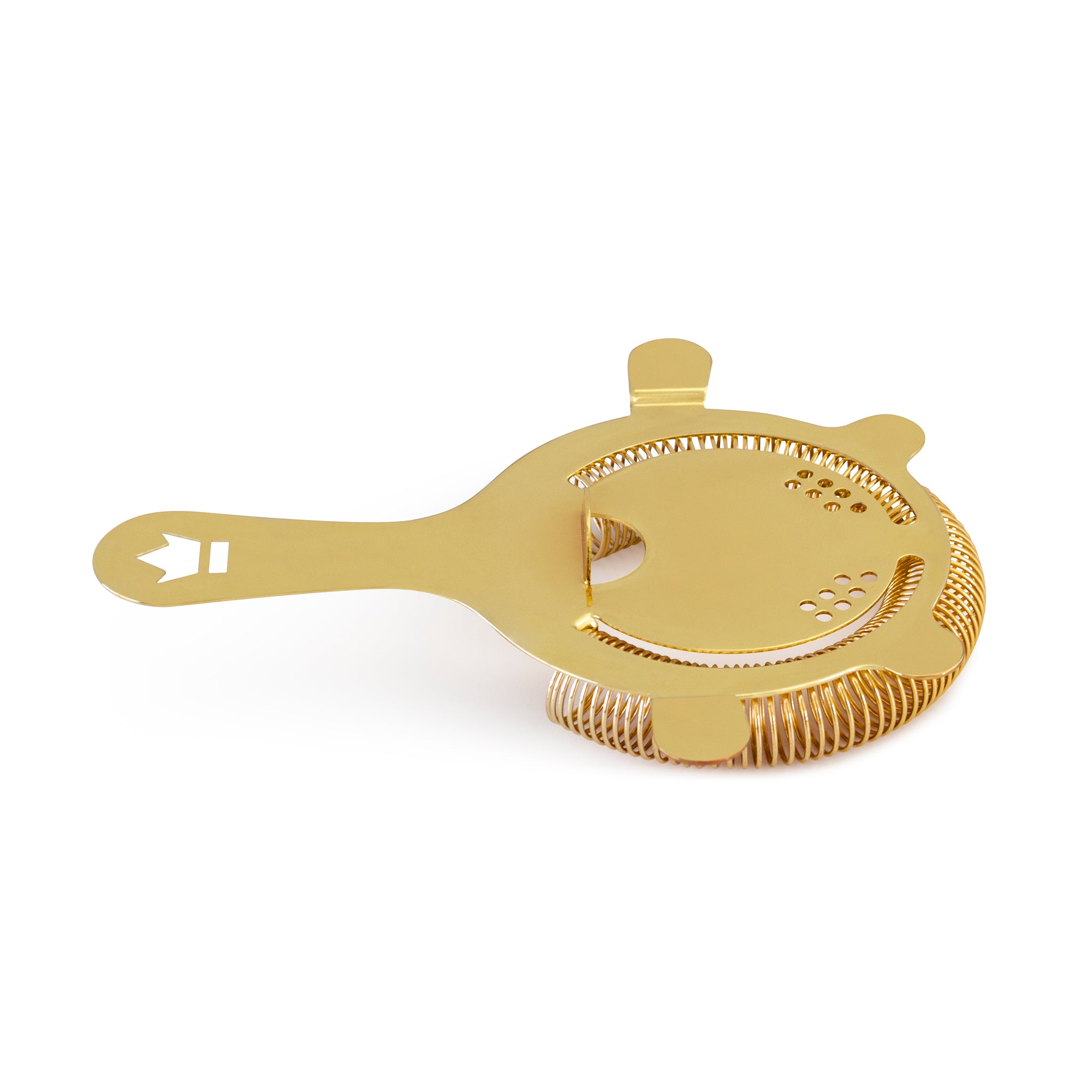 Premium BUSWELL® 4-Prong Gold Plated Cocktail Strainer - Bar Tool for Mixing Martinis, Margaritas & Craft Cocktails - Perfect for Home Bars & Professional Bartenders