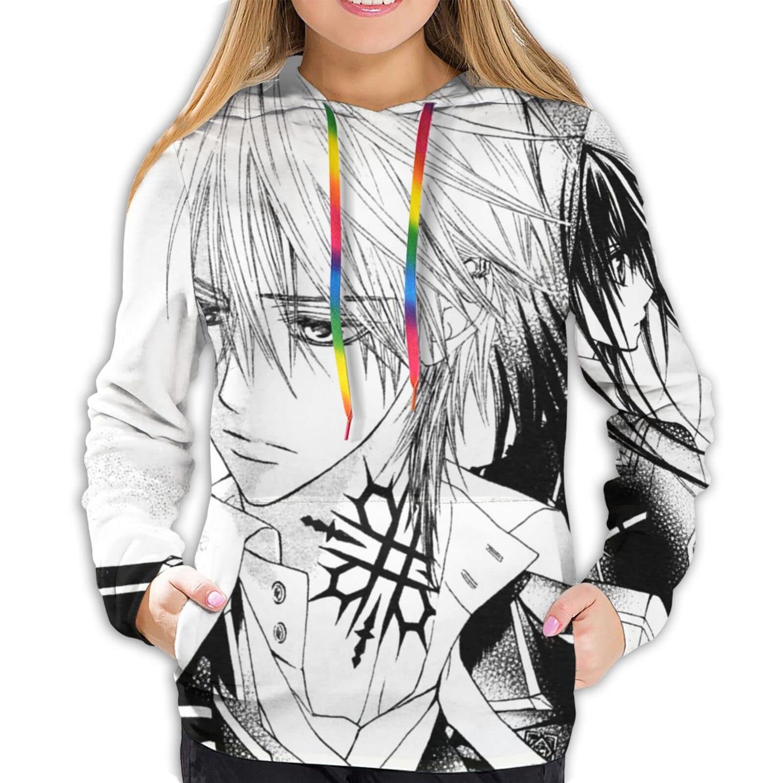 Anime Vampire Knight Kiryu Zero Women's Hoodie - 3D Printed Long Sleeve Pullover Sweatshirt | Cosplay, Anime Convention & Casual Streetwear Fashion