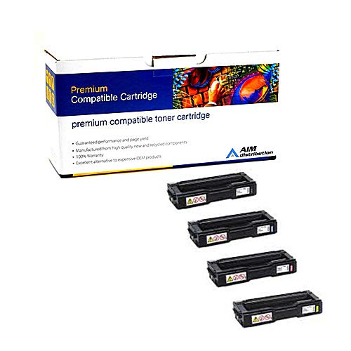 RICOH Aficio SP-C231/SP-C242/SP-C310/SP-C320 Compatible Toner Cartridge Combo Pack (Black/Cyan/Magenta/Yellow) - High Yield Replacement for Type C310HA (40648BCMY) | Perfect for Office Printing & Small Business Document Needs