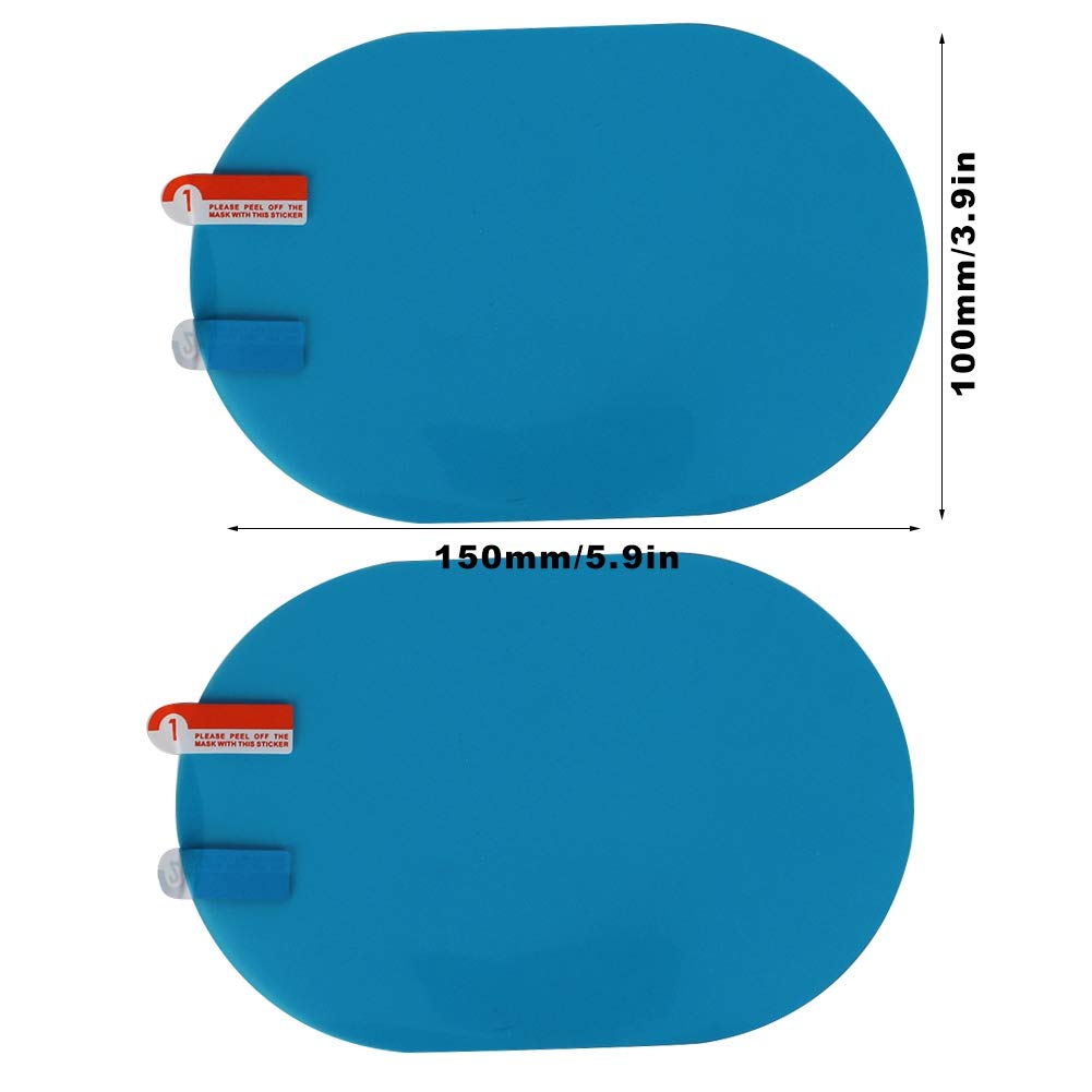 100x150mm Car Rearview Mirror Rainproof Anti-Fog Protective Film - Waterproof Sticker for Clear Visibility in Rainy Weather - Perfect for Driving Safety in Storms and Foggy Conditions