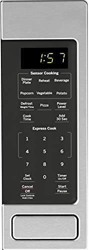 GE JES1657SMSS 1.6 Cu. Ft. Stainless Steel Countertop Microwave Oven - Perfect for Small Kitchens, Dorms & Office Break Rooms