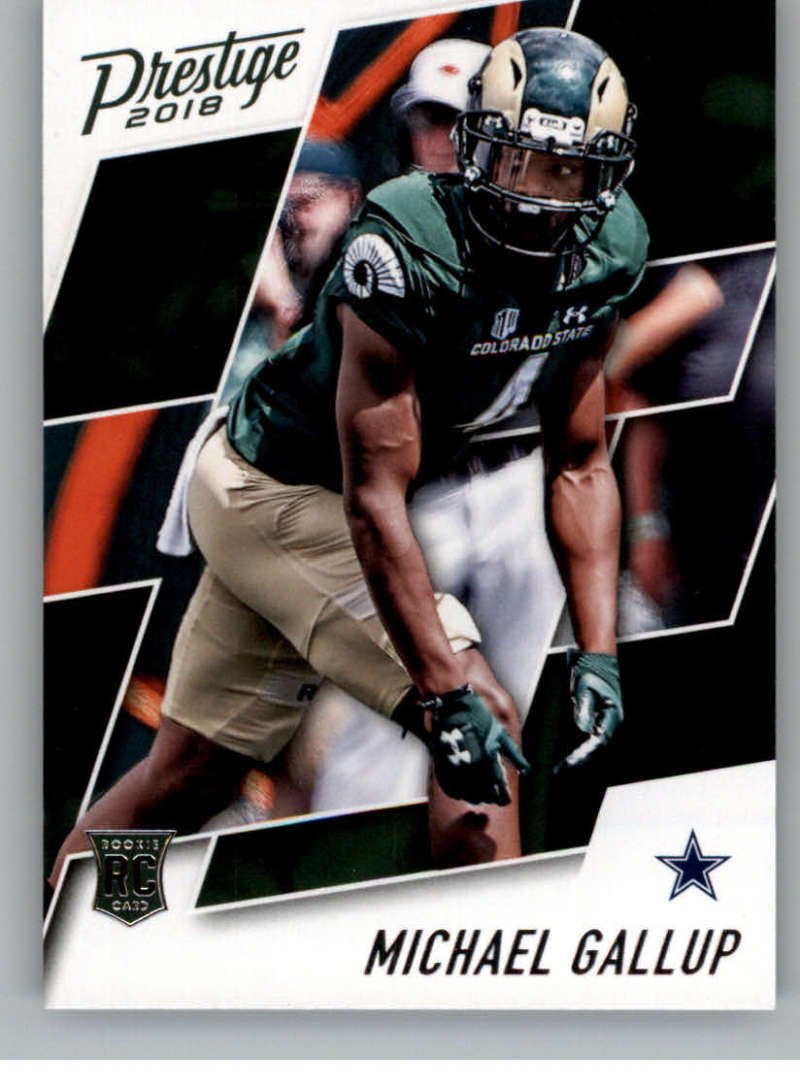 2018 Panini Prestige NFL #287 Michael Gallup Dallas Cowboys Rookie Card RC - Collectible Football Trading Card for Sports Memorabilia Fans & Card Collectors - Perfect for Display, Trading, and Investment