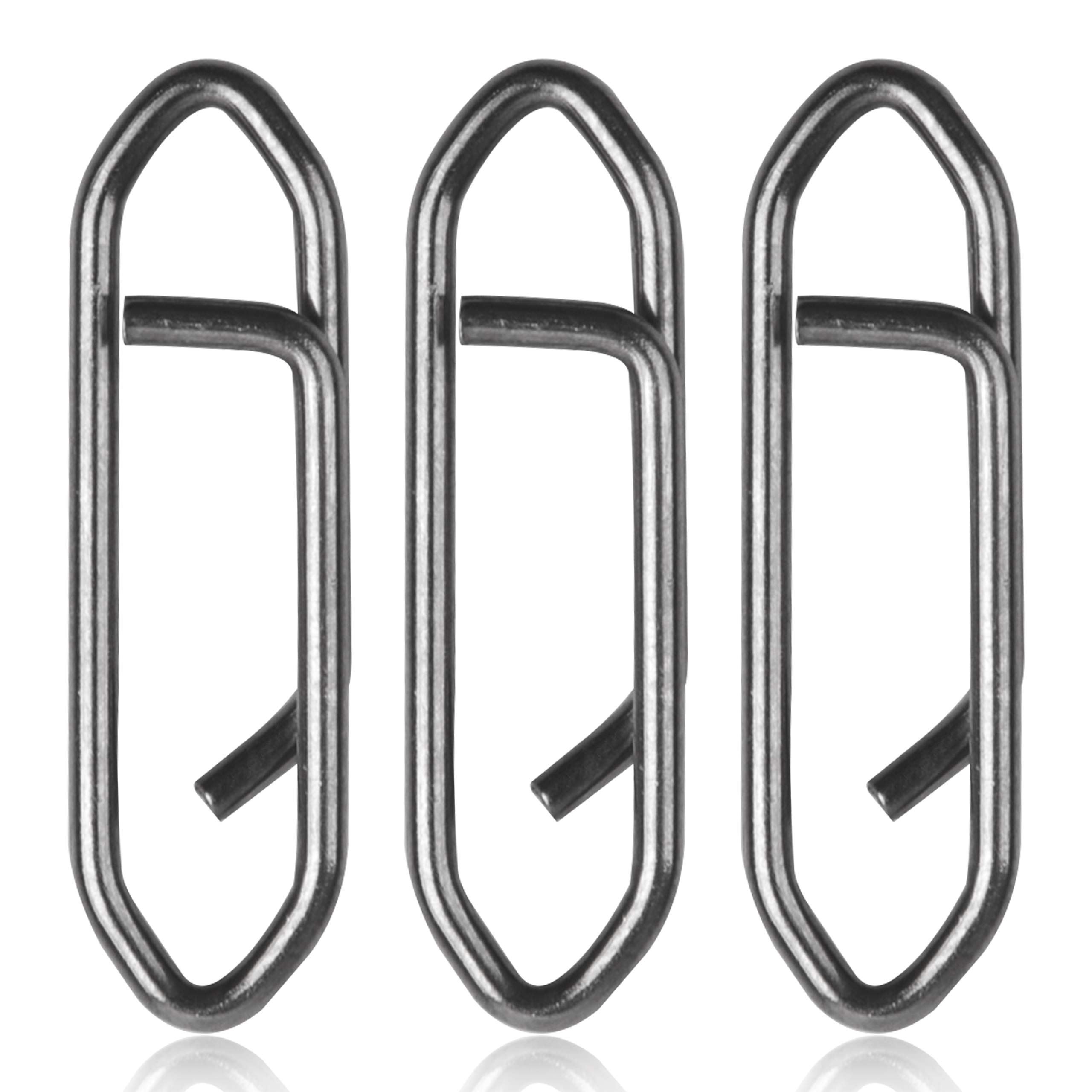 High Strength Stainless Steel Fishing Speed Clips - Quick Change Lure Connectors & Swivels for Power Fishing | Saltwater & Freshwater Lure Tackle | Ideal for Bass, Trout & Saltwater Game Fishing
