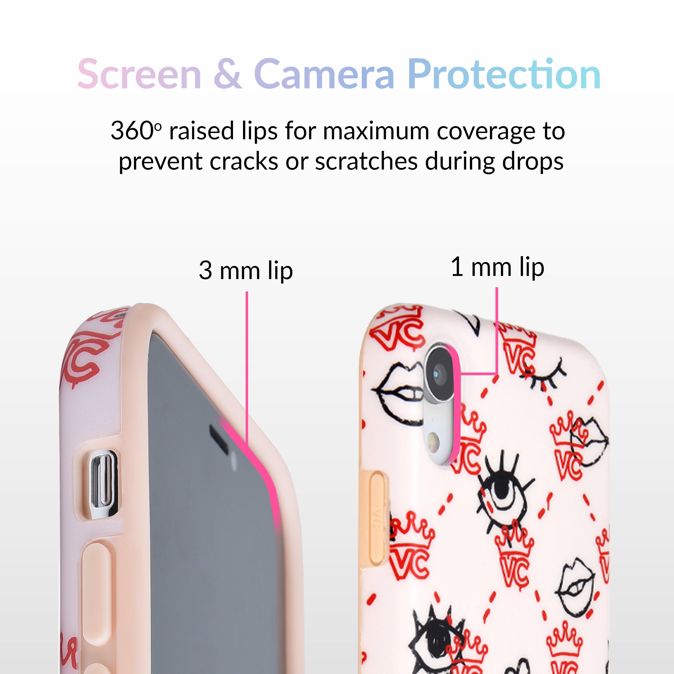 VC Logomania iPhone Case - Stylish Protective Cover for iPhone 12/13/14/15 Pro Max - Durable Shockproof Slim Design - Perfect for Everyday Use, Travel & Fashion Accessories