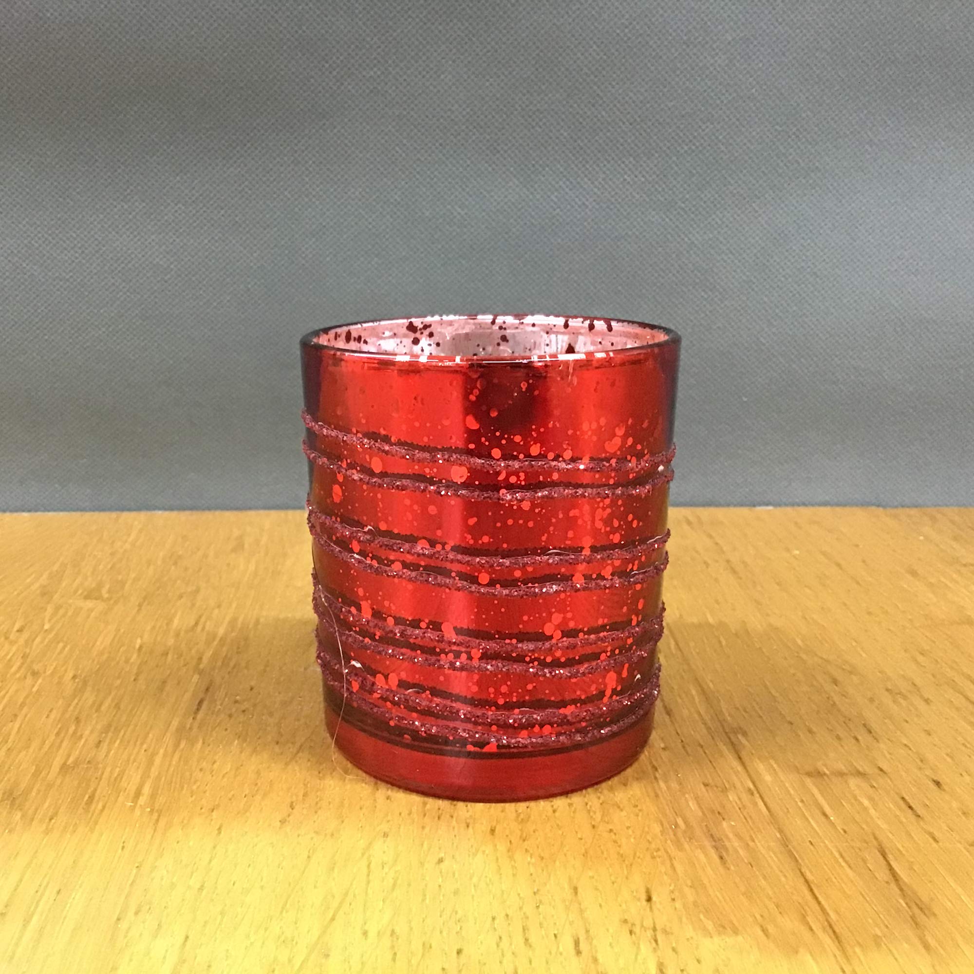 Brite Star Red Glass Votive Candle Holder - Elegant Home Decor for Weddings, Parties, and Romantic Dinners