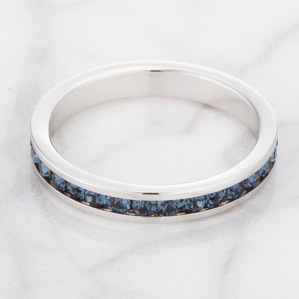 Elegant Swarovski Crystal Birthstone Stackable Eternity Rings for Women - Perfect for Anniversary Gifts, Mother's Day & Everyday Jewelry