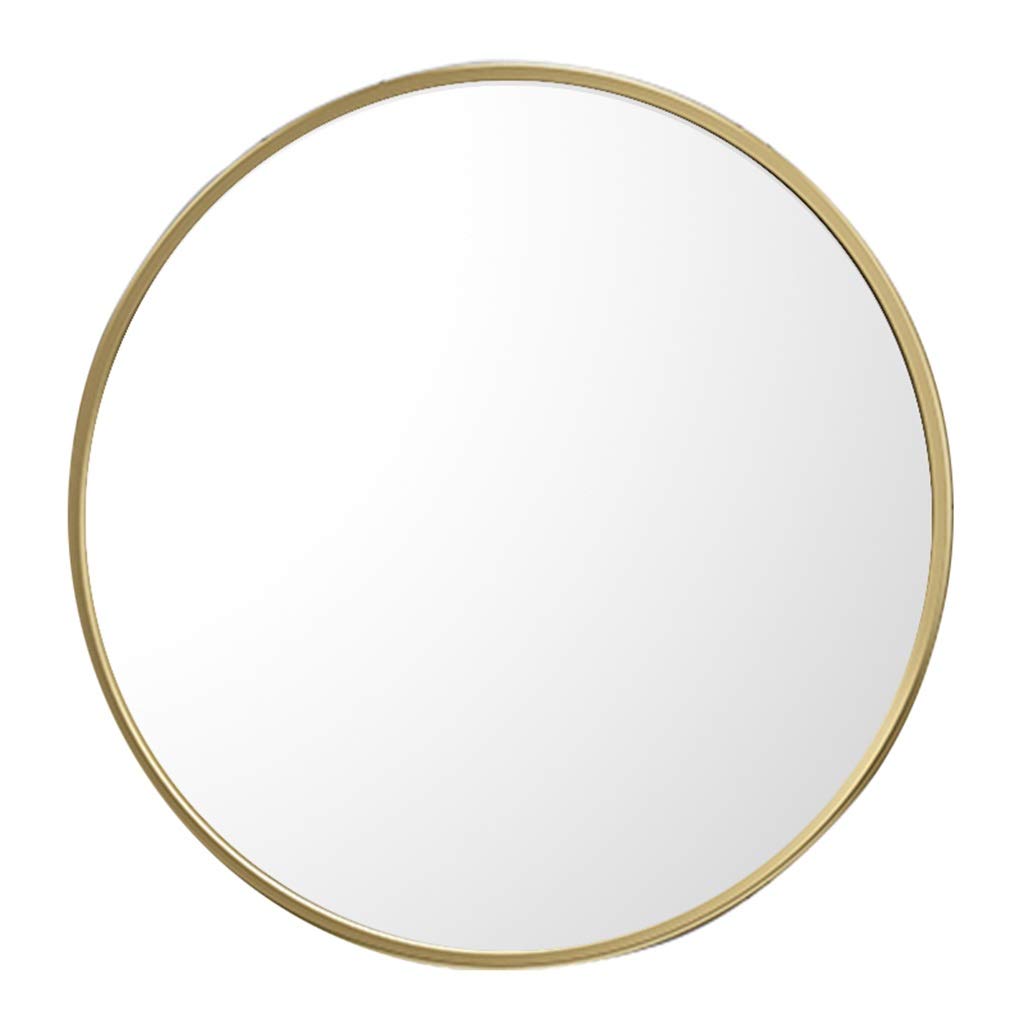 Gold Round Wall Mirror - Large Decorative Vanity Mirror for Bathroom, Bedroom, Living Room & Entryway - Perfect for Shaving, Dressing & Home Decor