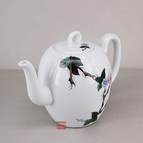 Hand Painted Jingdezhen Porcelain Tea Set - 1 Teapot & 4 Cups - Premium Chinese Overglaze Ceramic for Afternoon Tea & Gift Giving