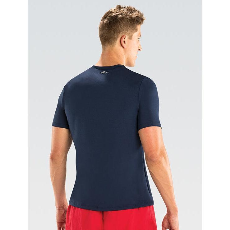 Dolfin Men's UPF 50+ Short Sleeve Rash Guard Swim Shirt - Sun Protection for Swimming, Surfing & Beach Activities
