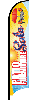 Feather Flag Banner for Outdoor Advertising - Customizable Patio Furniture Sale Flag | Perfect for Yard Sales, Grand Openings & Events