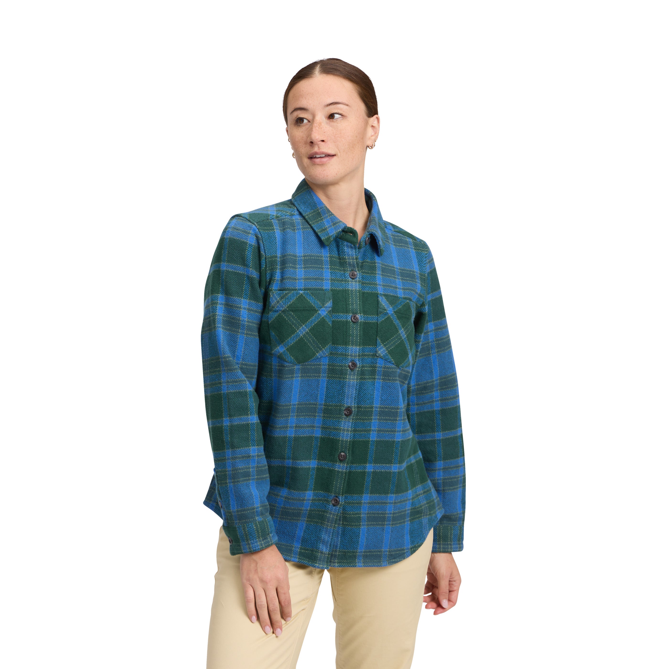 Women's Heavyweight Flannel Shirt - Soft & Warm Plaid Button-Up for Fall & Winter - Perfect for Outdoor Adventures, Camping & Casual Wear
