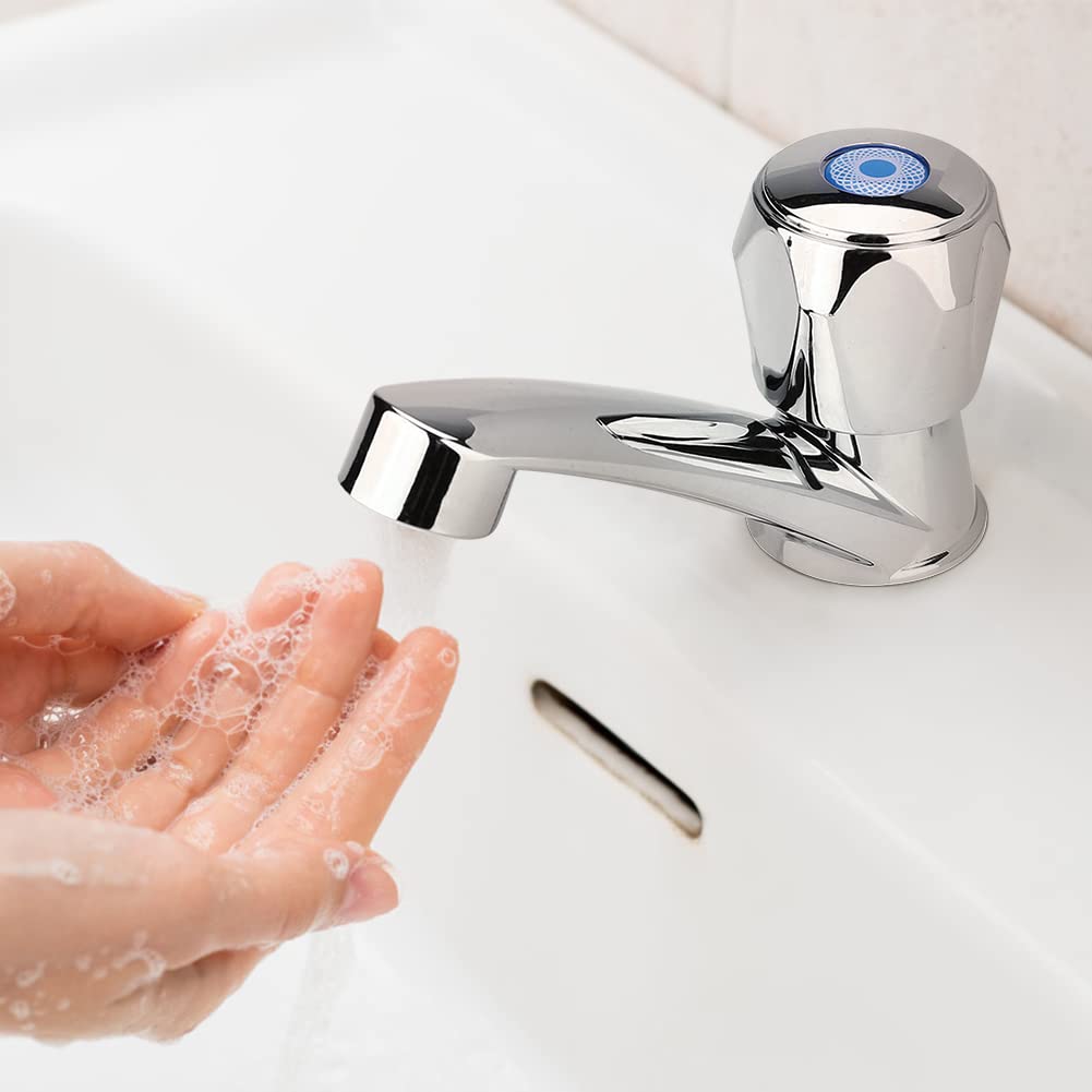 ABS Plastic Single Handle Cold Water Faucet - G1/2 (20mm) Basin Tap for Bathroom Sink, Kitchen, Vanity & Restroom - Durable & Easy Installation for Home & Commercial Use