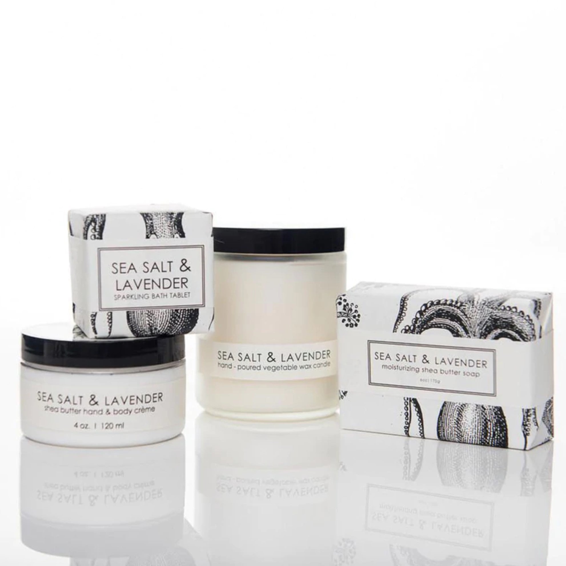 Organic Botanical Bath & Body Gift Set with Sea Salt & Lavender - Relaxing Spa Kit for Self Care, Aromatherapy, Stress Relief & Home Luxury