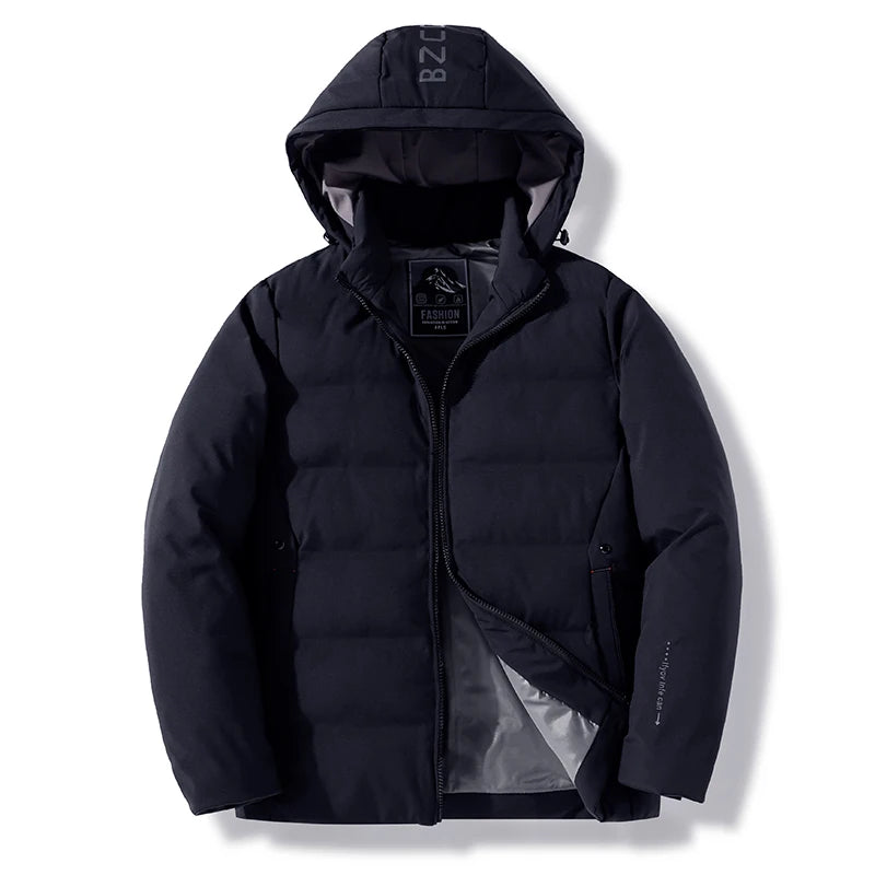 Men's Waterproof Winter Parka Jacket with Detachable Hood - Warm Windproof Coat for Outdoor Activities, Hiking & Casual Wear