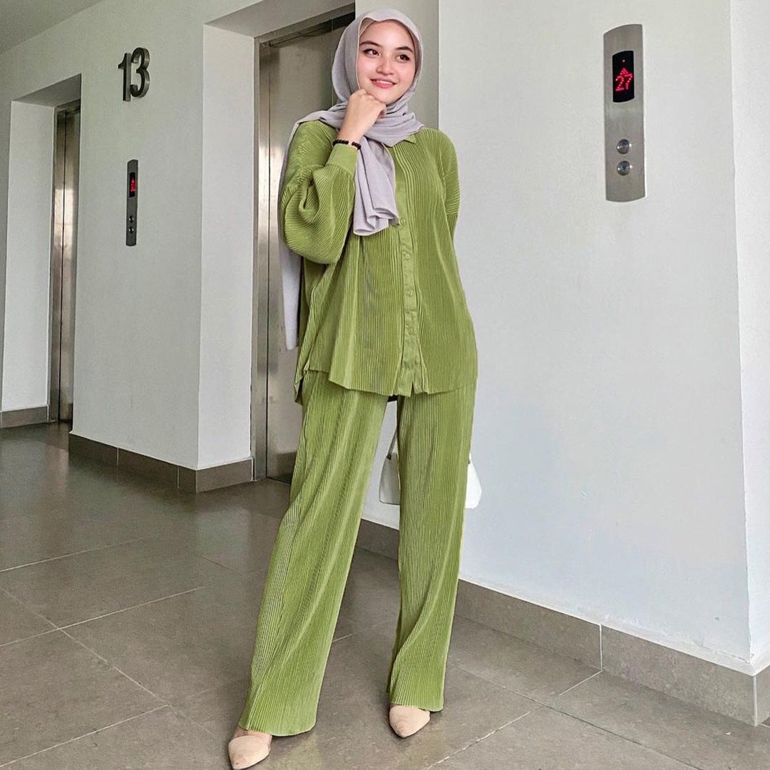 Wrinkle-Free Plain Pant Sets for Women - Comfortable Office & Casual Wear - Perfect for Work, Travel & Everyday Outfits