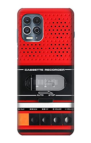 Motorola Edge S R3204 Red Cassette Case - Retro Style for Music Lovers