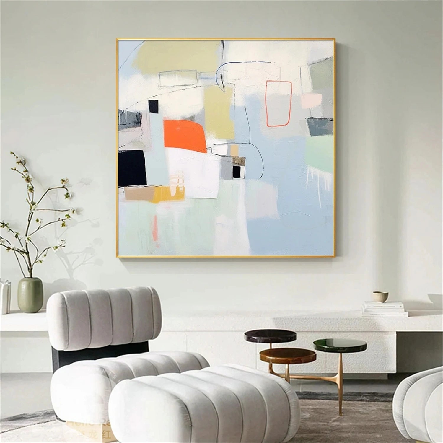 Abstract Painting #AB 293 - Modern Wall Art for Home & Office Decor - Perfect for Living Room, Bedroom or Workspace