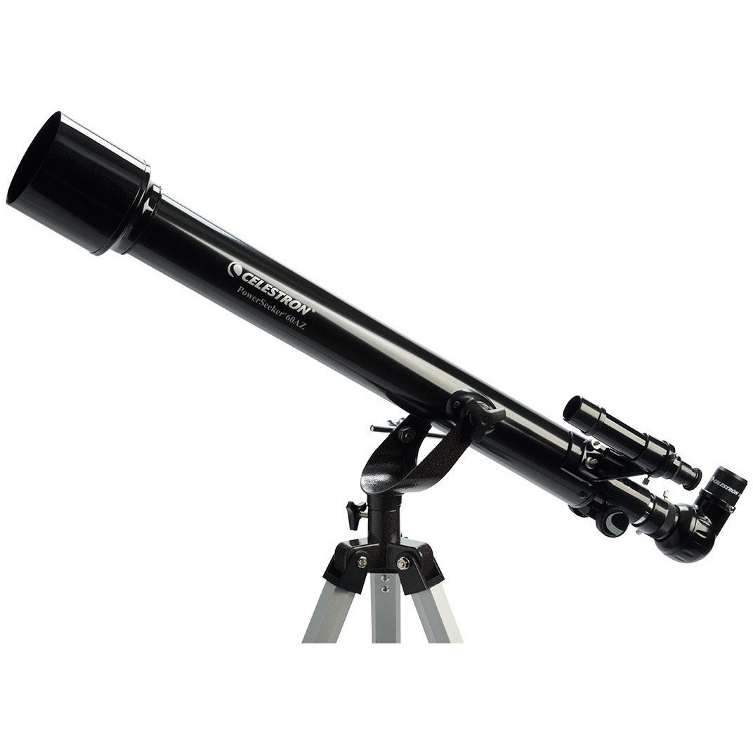 PowerSeeker 60AZ Telescope - 60mm Aperture Refractor Telescope for Beginners & Kids - Portable Astronomy Telescope with Tripod & Accessories - Perfect for Stargazing, Moon Observation & Outdoor Adventures