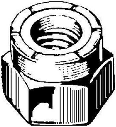 100pcs 8mm-1.25 Metric Nylon Insert Lock Nuts DIN 985 - High Strength Anti-Loose Hex Nuts for Automotive, Machinery and Industrial Applications
