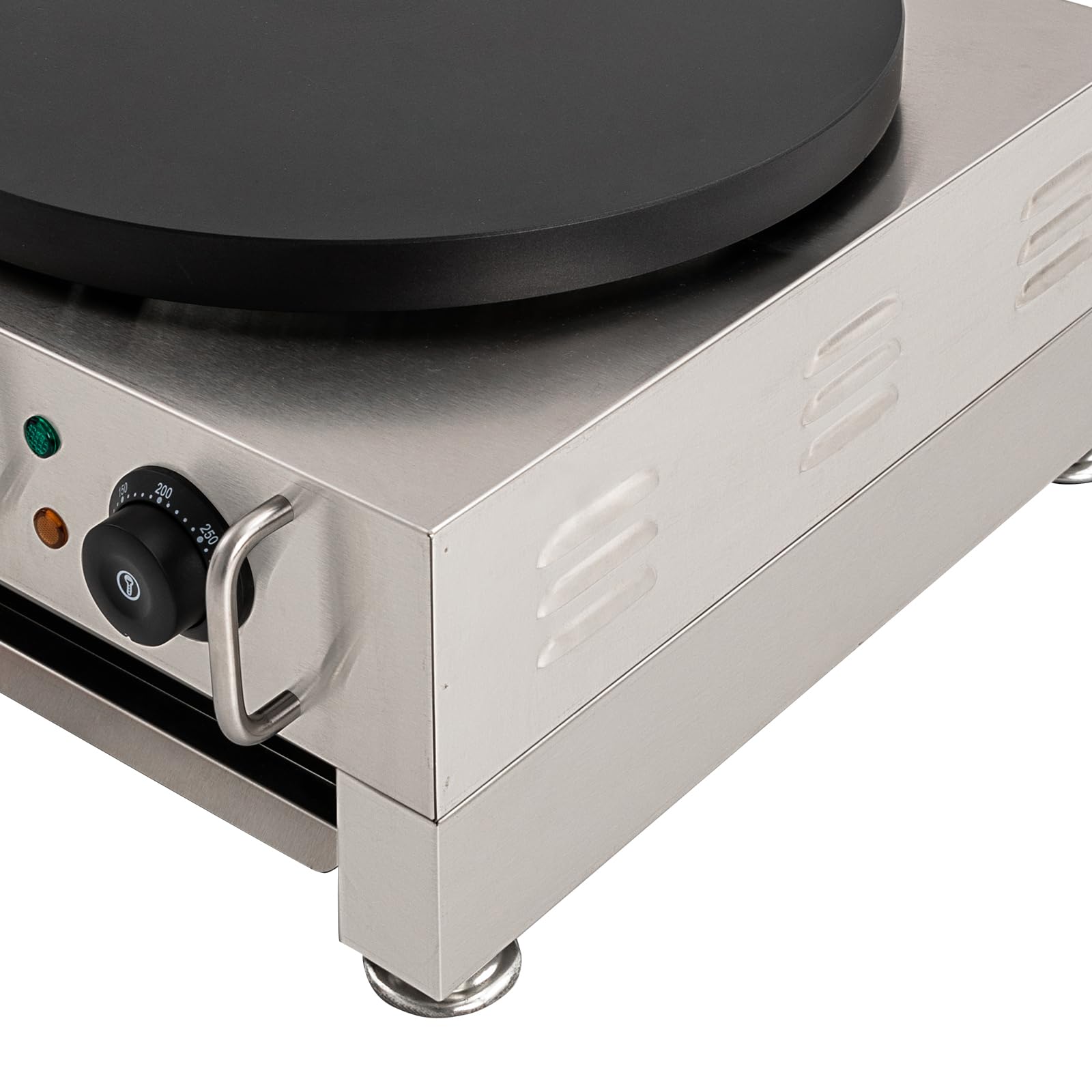 Commercial Electric Crepe Maker Machine - 16 Inch Non-Stick Large Griddle with Adjustable Temperature 50-300°C, 1650W 110V Stainless Steel Pancake Maker - Perfect for Restaurants, Cafes, and Home Breakfast Cooking