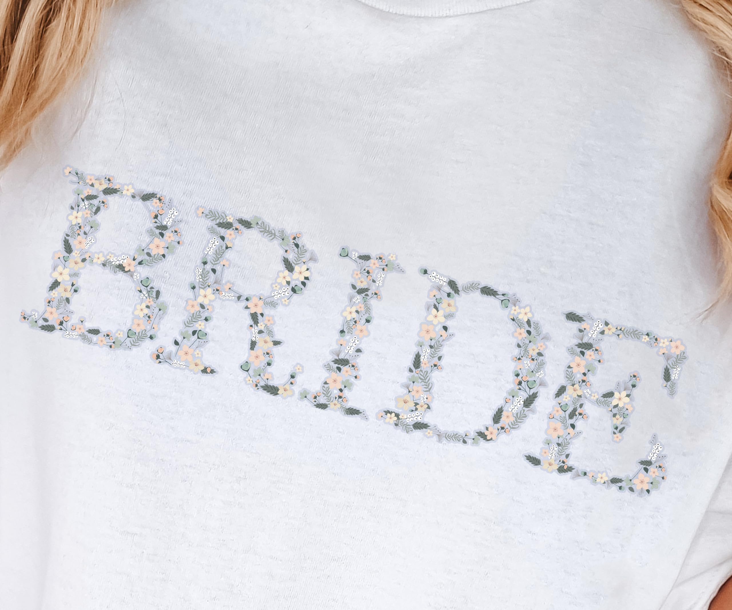 Future Mrs Sweatshirt - Floral Embossed Bride to Be Gift for Engagement, Bachelorette Party & Wedding (Short Sleeve, Women's Medium) - Perfect for Bridal Showers, Honeymoon & Newly Engaged Couples