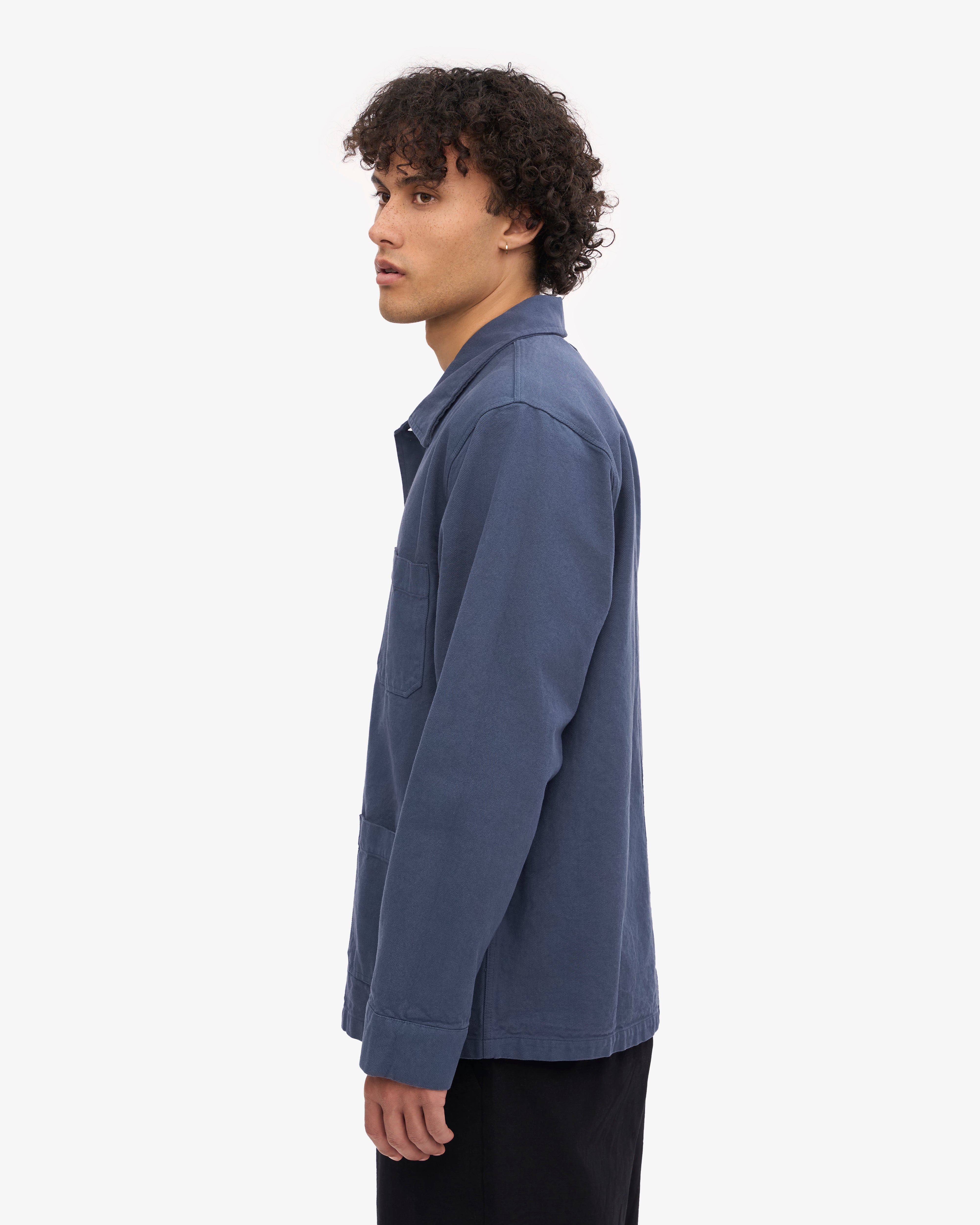 Premium Organic Cotton Workwear Jacket for Men & Women - Eco-Friendly Petrol Blue - Ideal for Outdoor Work, Hiking & Casual Wear