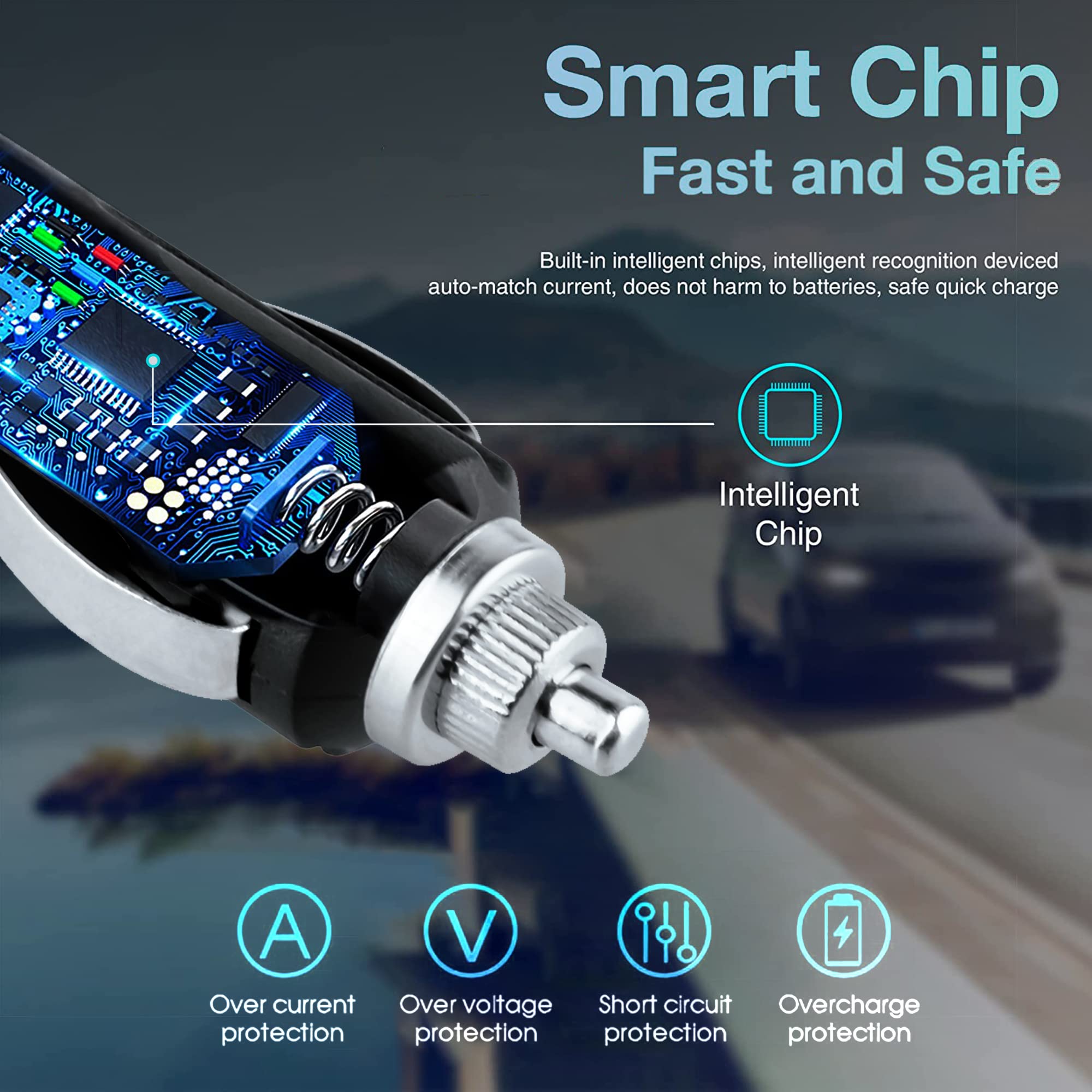 SLLEA AC/DC Car Charger for Pari Trek S Compressor Nebulizer - Travel Power Supply for Asthma Treatment
