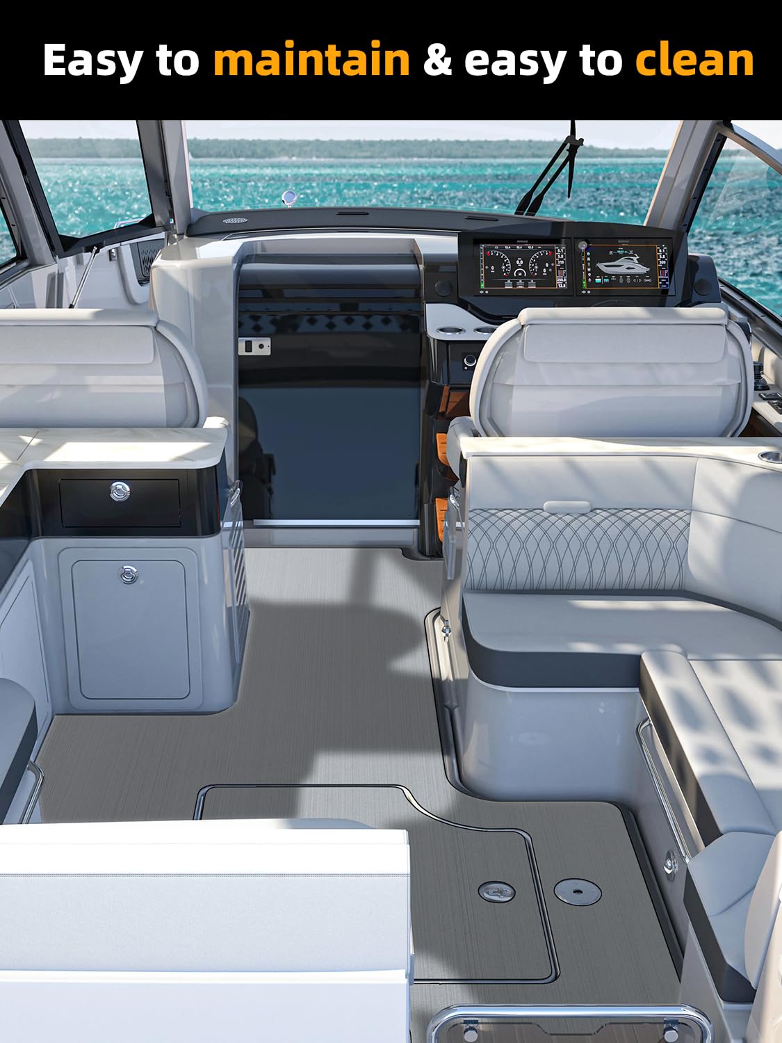 Premium EVA Foam Boat Decking - Non-Slip Marine Floor Mats for Boats, Yachts, Kayaks & RVs (94.5