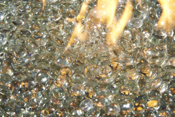 The Outdoor Greatroom Company Tempered Fire Glass Gems - Premium Fire Pit & Fireplace Glass for Outdoor & Indoor Use - Perfect for Patio, Backyard, and Living Room Decor