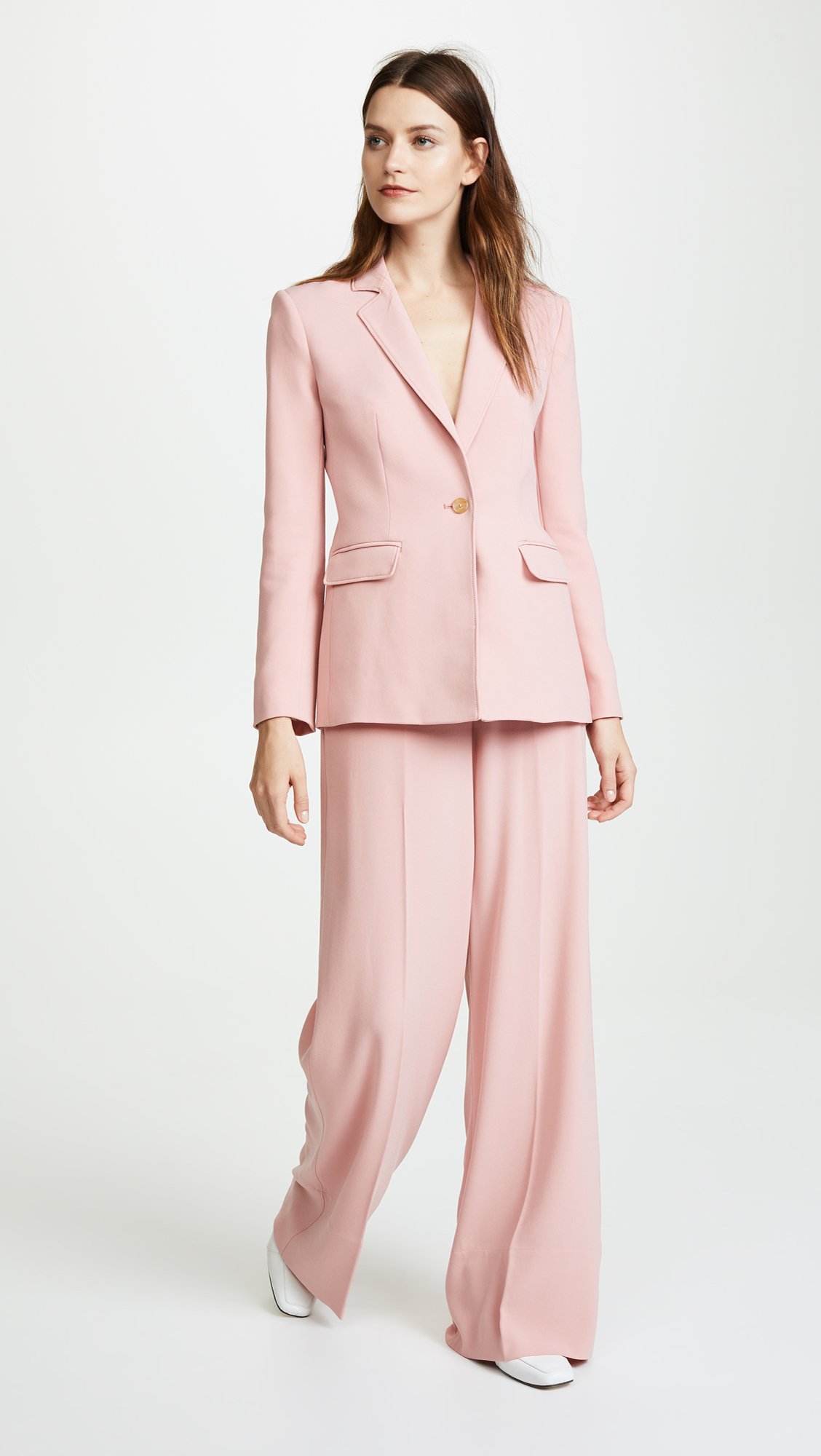 Elizabeth and James Women's Harmon Pants - Flowy High-Waisted Wide Leg Trousers in Dahlia Pink Size 8 | Perfect for Office Wear, Casual Outings & Special Occasions