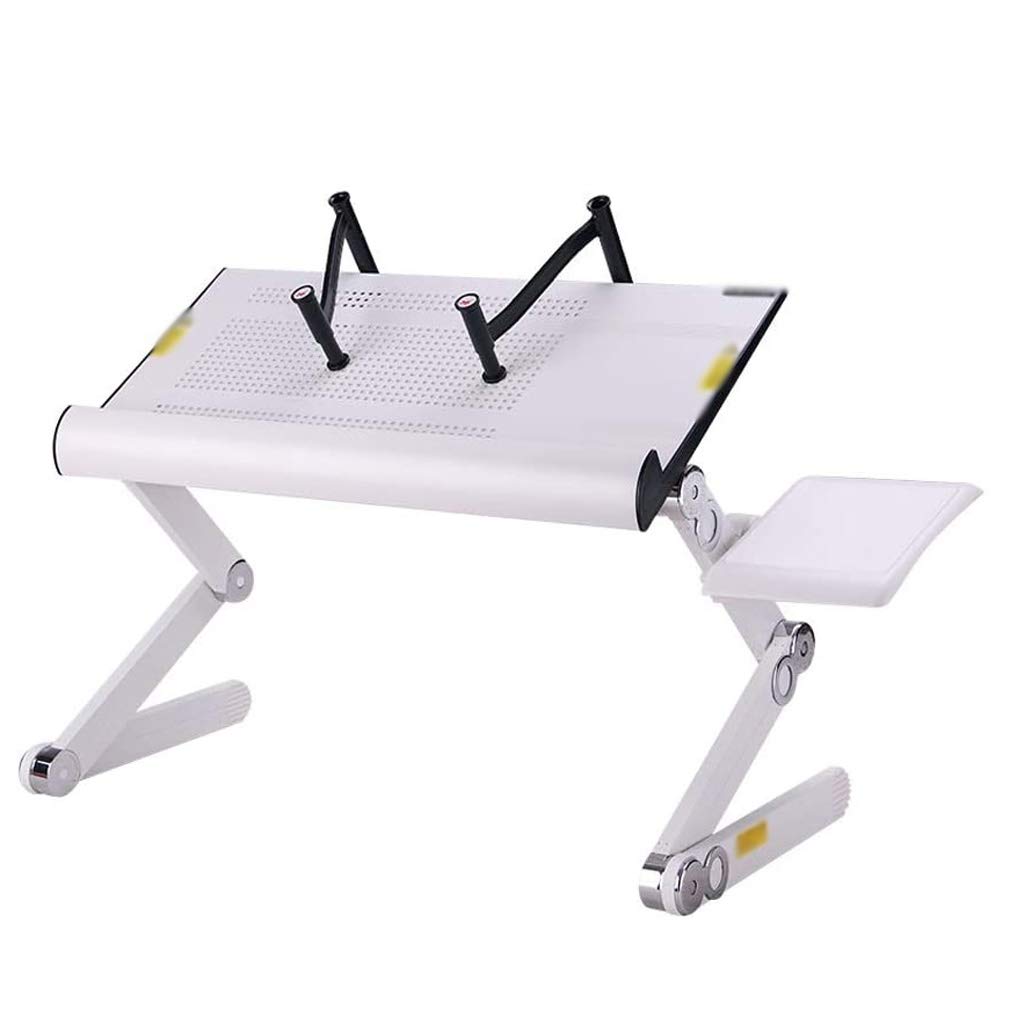 Foldable Laptop Bed Table - Portable Standing Desk for Sofa, Breakfast Tray & Notebook Computer Stand - White | Perfect for Reading, Writing, Working & Dining in Bed or Living Room