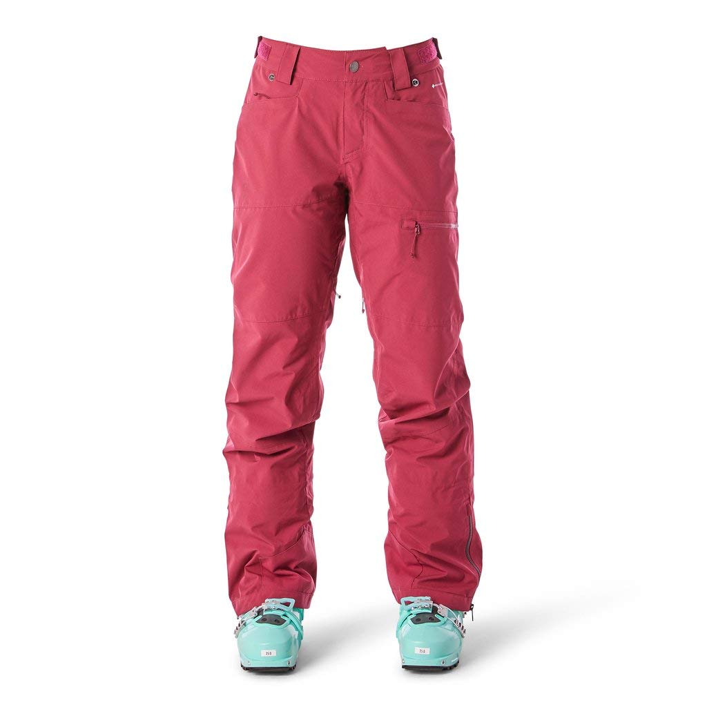 Flylow Women's Sassyfrass Ski Pants - Beet Red - XS - Waterproof & Breathable Snow Pants for Skiing, Snowboarding & Winter Outdoor Activities