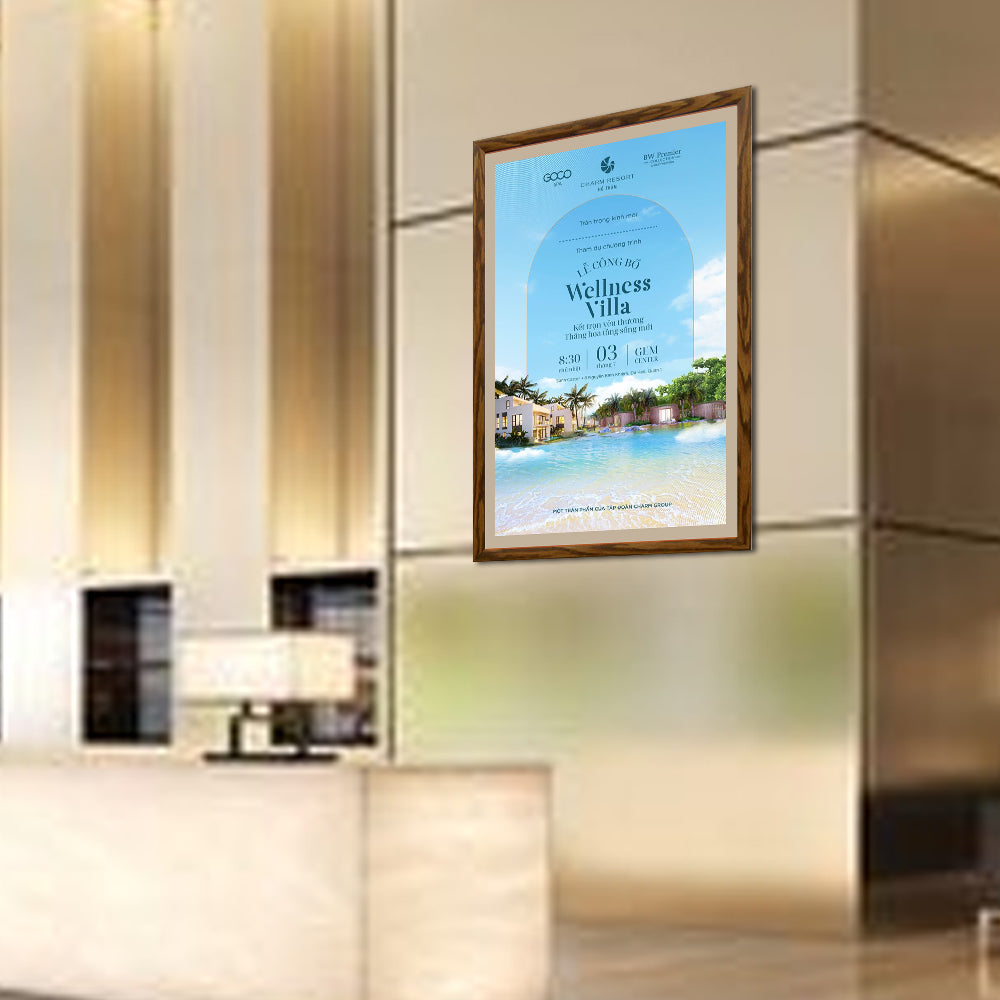 17x22 Designer Wood Snap Frames for Posters - 2 Wide Matboard Included - Perfect for Art Displays, Home Decor & Office Presentations