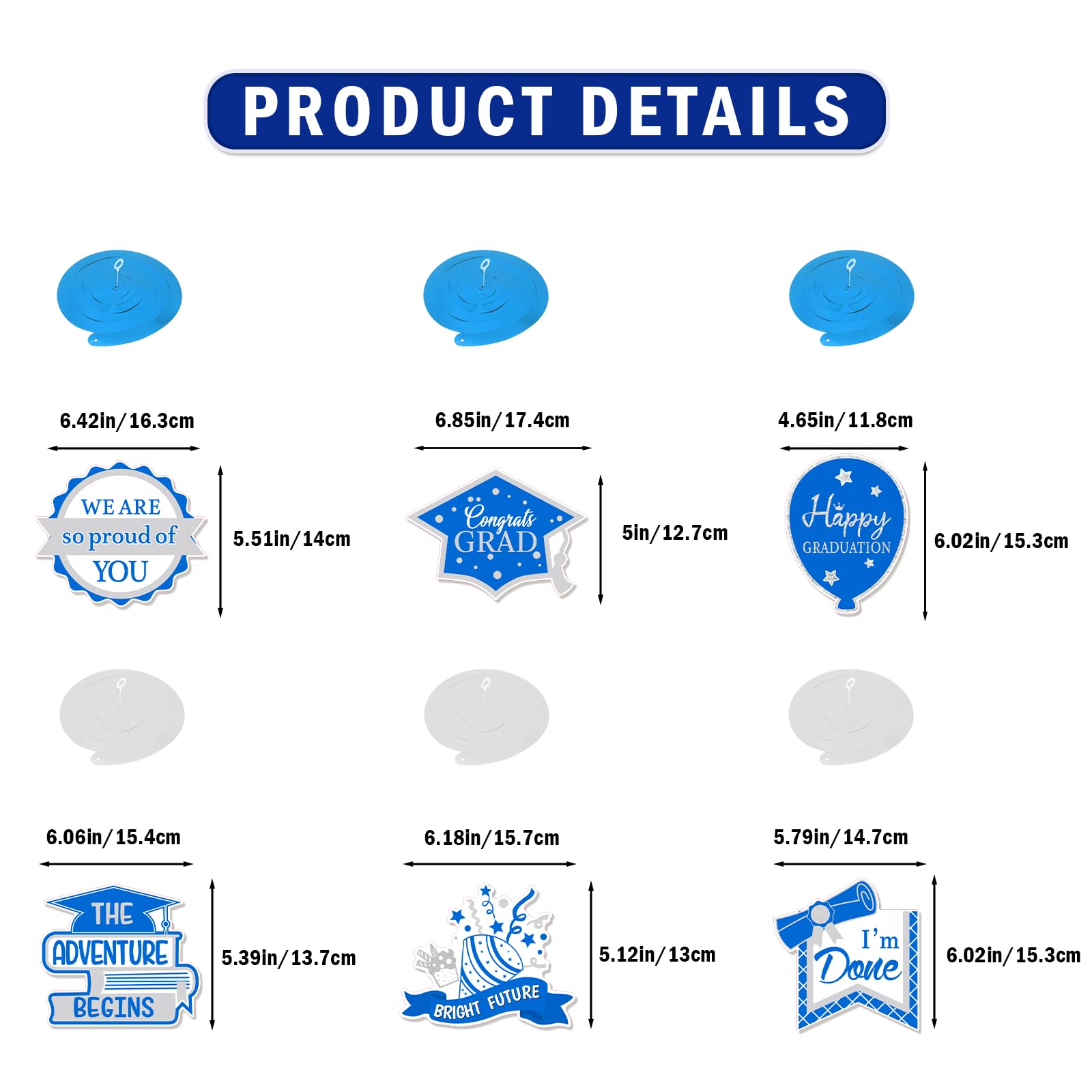 2025 Graduation Party Decorations - Blue Congratulations Banner for Class of 2025 | Perfect for High School & College Graduation Ceremonies, Photo Backdrops & Celebration Decor