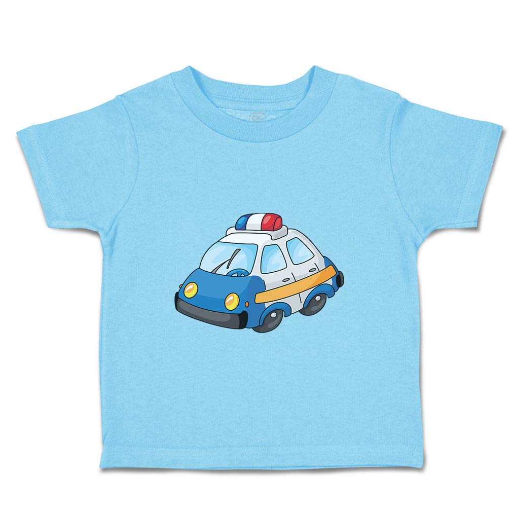 Adorable Toddler T-Shirt with Police Car Design - Cute Transportation-Themed Clothes for Boys & Girls - Perfect for Playtime, Daycare & Family Outings