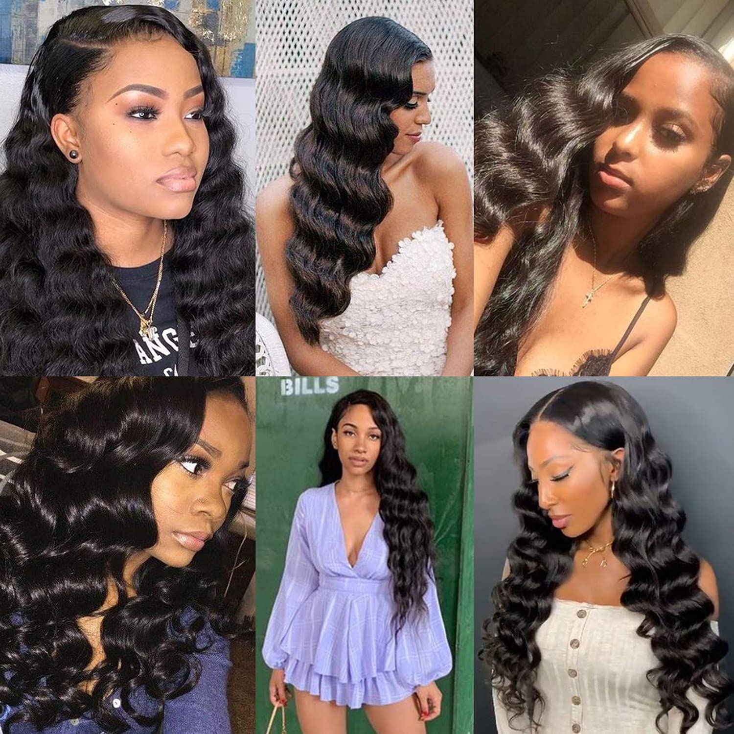 30 Inch 13x4 HD Lace Front Wig Human Hair - Deep Wave Loose Wig with Transparent Lace & Baby Hair - 150% Density Glueless Lace Frontal Wig for Daily Wear, Parties & Special Occasions