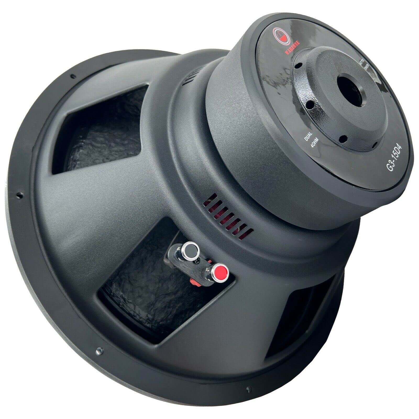 Gravity 1x 15 Inch 2400 Watt Car Audio Subwoofer with 2 Ohm DVC - High Performance 15
