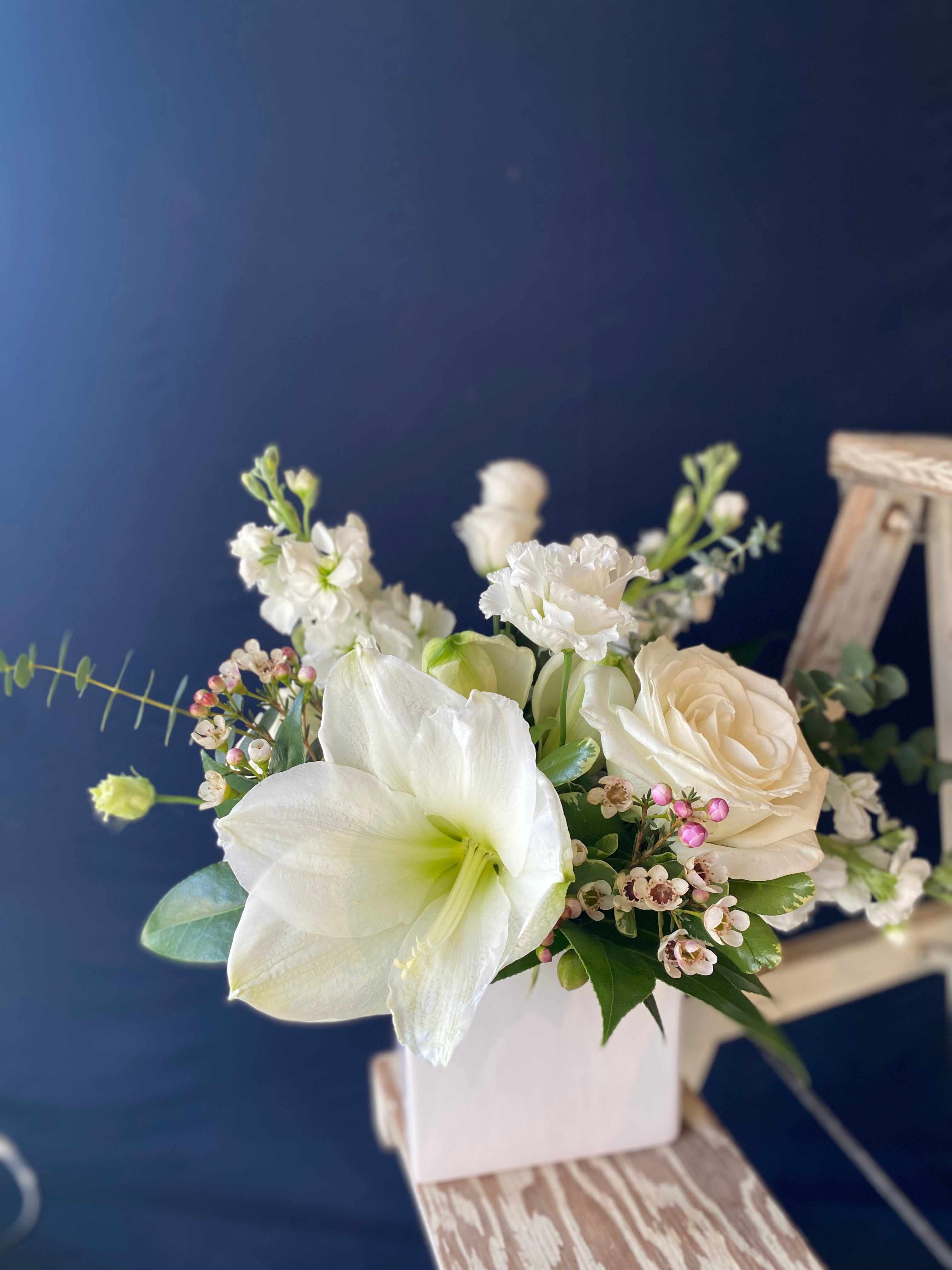 Large White and Green Decorative Vase Arrangement - Elegant Home Decor for Living Room, Dining Table & Wedding Centerpieces - $100