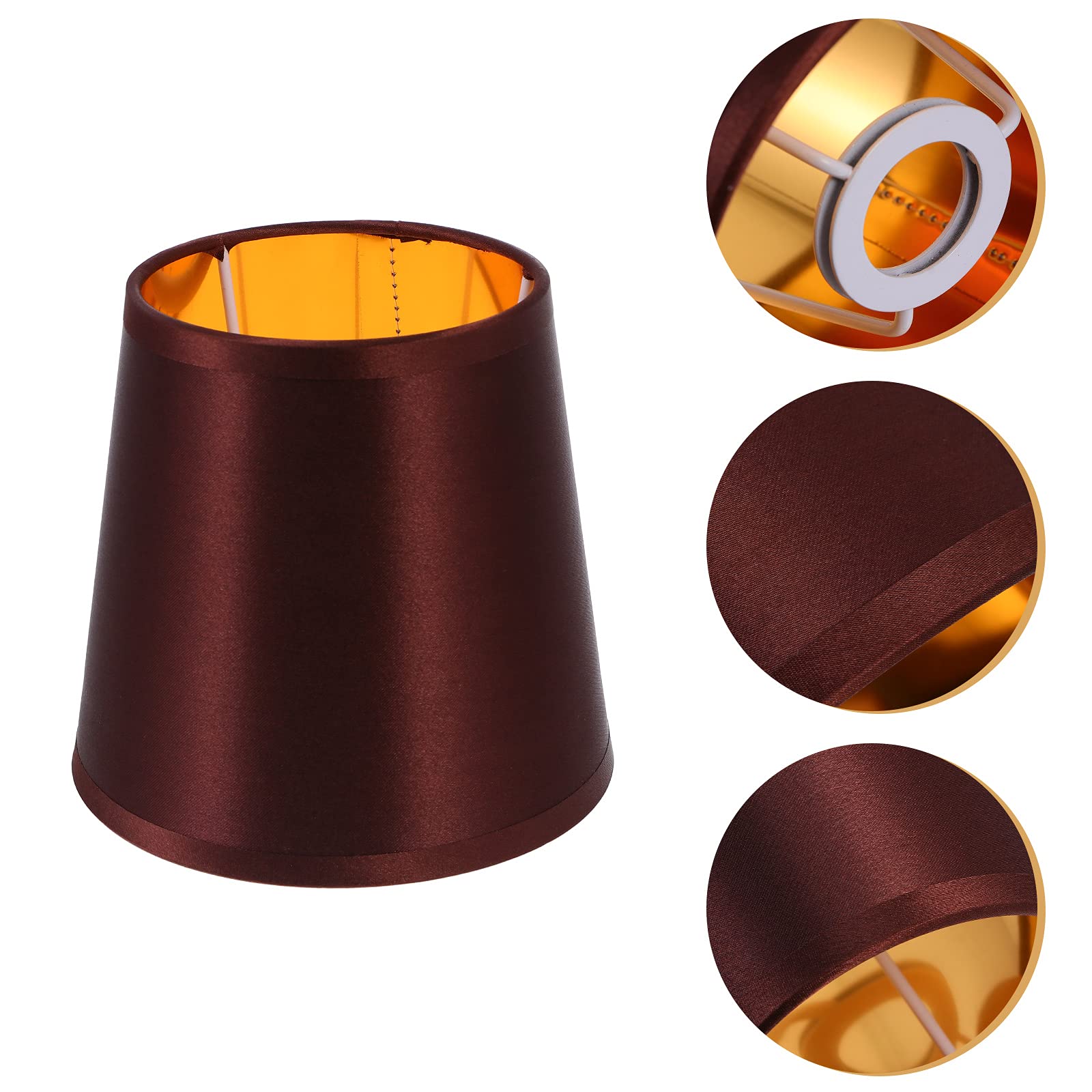 E14 Fabric Lampshade - Small Coffee Light Shade, Retro Wall & Floor Lamp Cover, Cloth Art Lamp Shade for PC, Fashion Office Chandelier, Perfect for Home Decor and Cozy Workspaces
