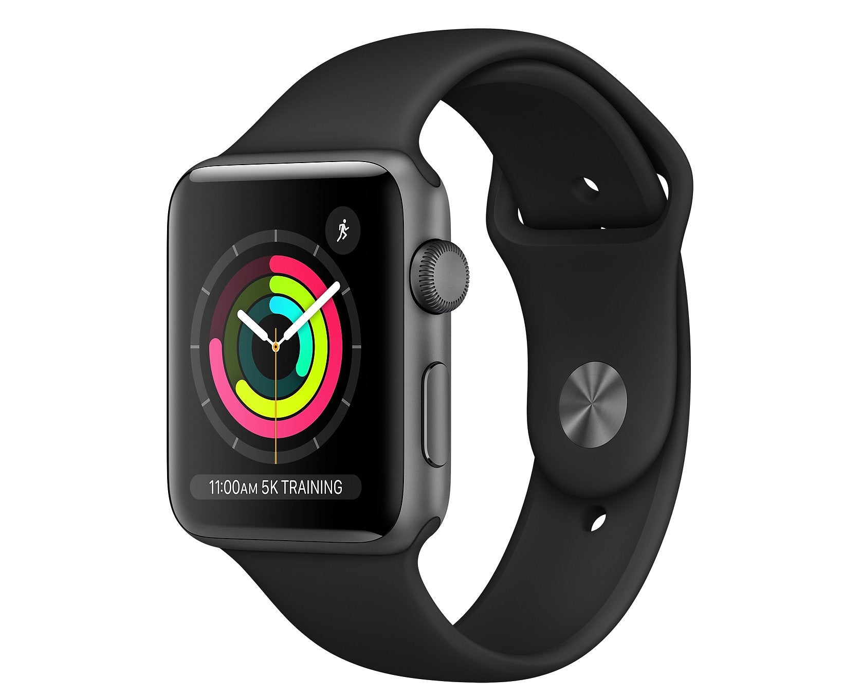 Apple Watch Series 3 42mm GPS Smartwatch - Space Gray Aluminum Case with Black Sport Band | Fitness Tracker, Heart Rate Monitor, Water Resistant for Running, Swimming & Daily Use