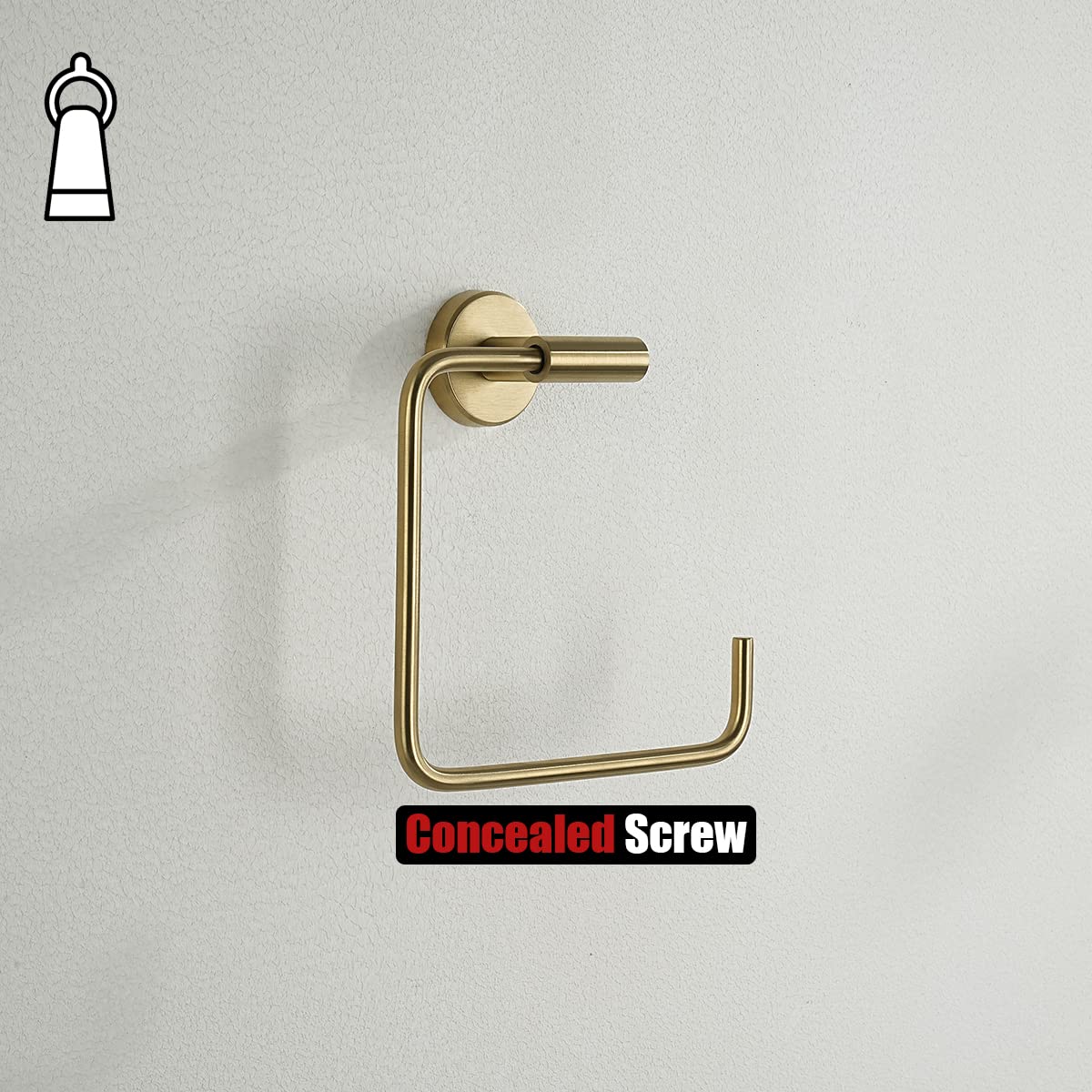 Brushed Gold Towel Ring Holder - 6