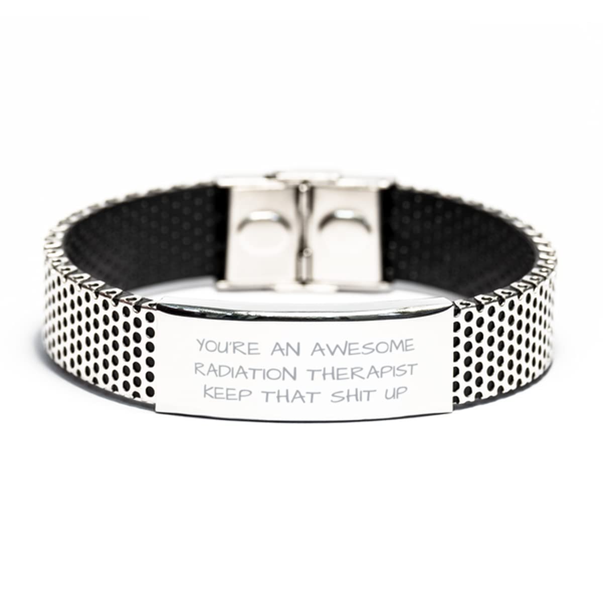 Stainless Steel Radiation Therapist Bracelet - Funny Motivational Gift for Radiation Therapists | Birthday, Christmas Gift for Men & Women | Perfect for Work, Appreciation & Daily Wear