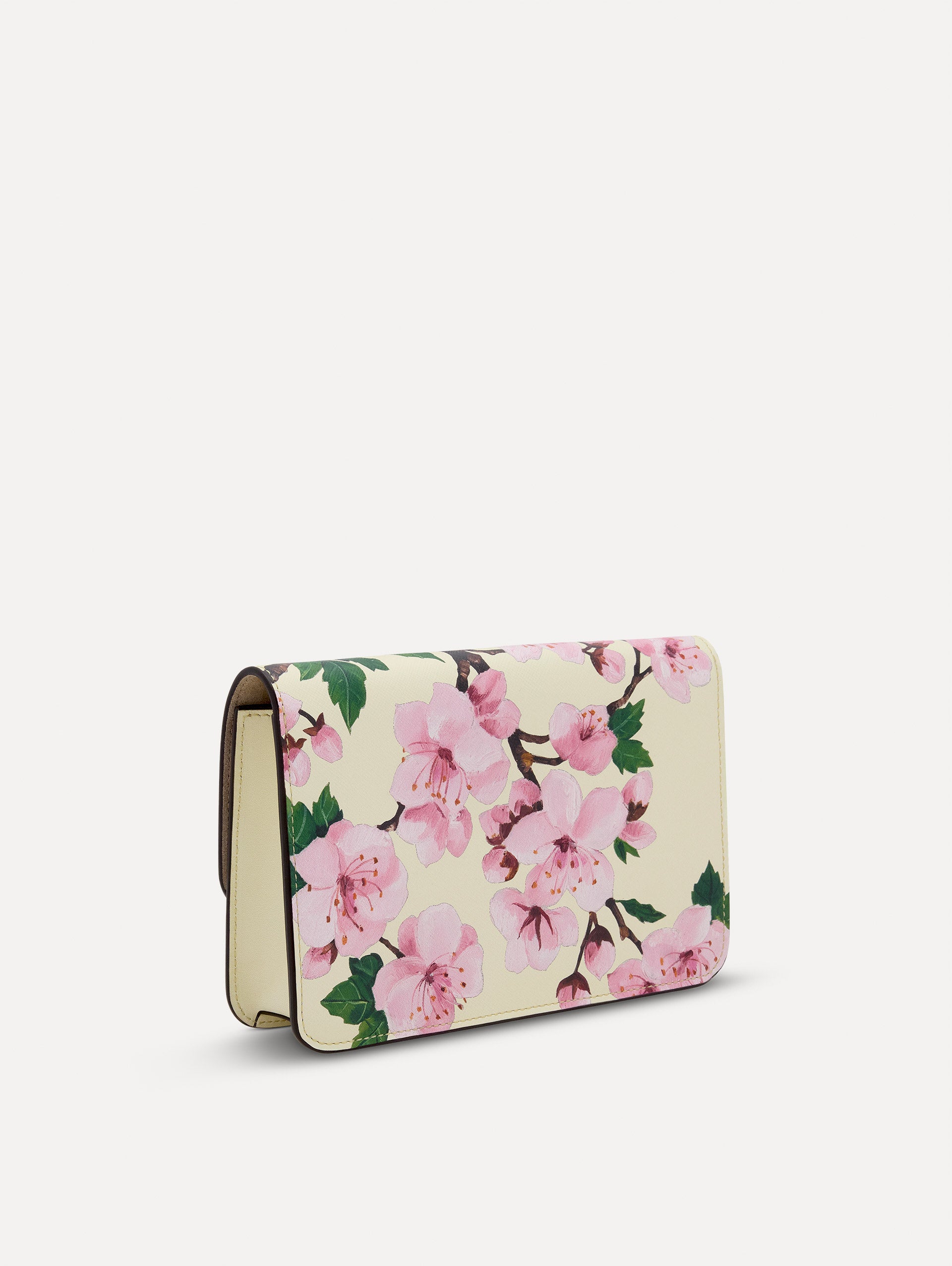 Cherry Blossom Printed O Pochette Handbag - Elegant Floral Crossbody Bag for Women | Perfect for Spring Outfits, Weddings & Date Nights