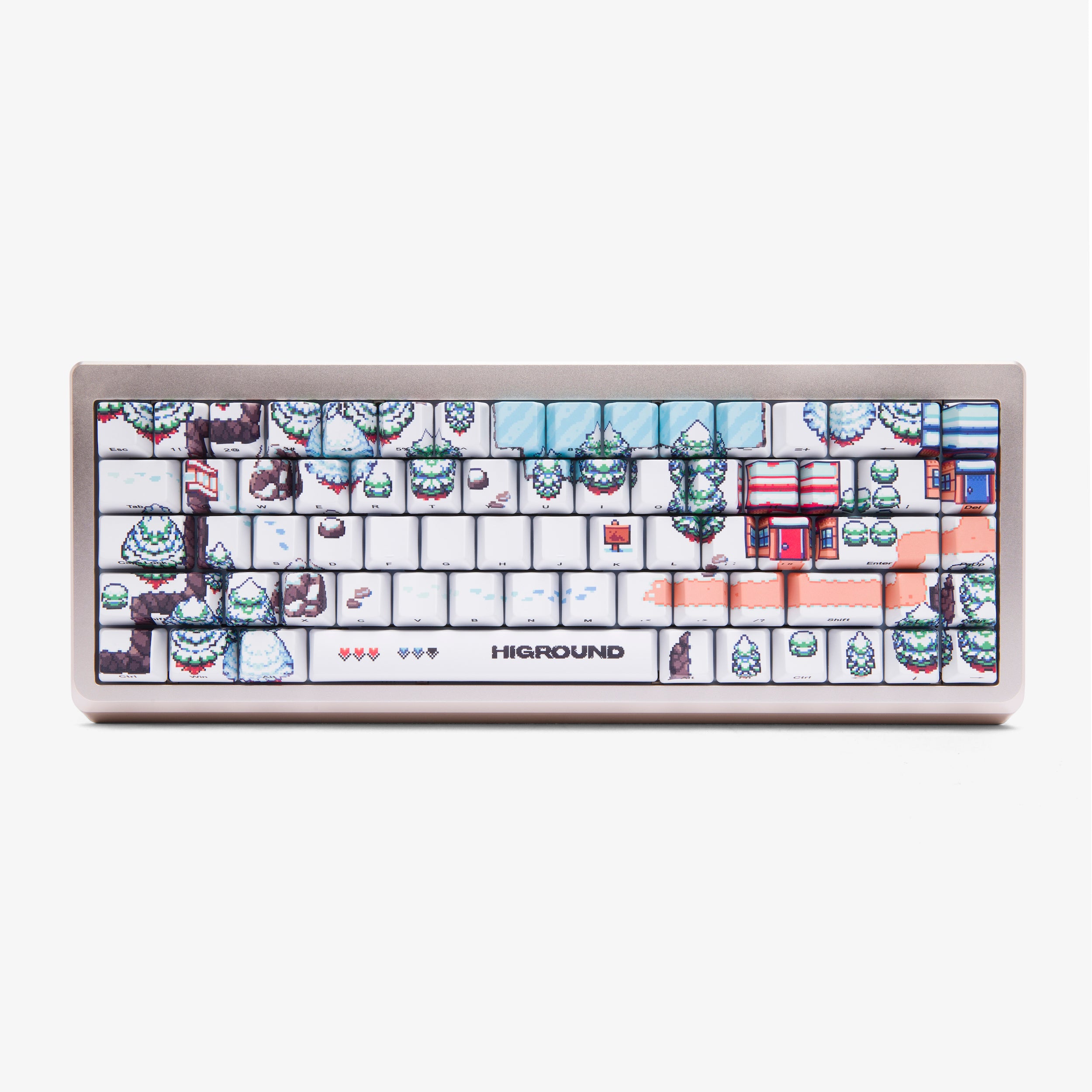 Higround 2 Summit 65 Mechanical Gaming Keyboard - Snow White | RGB Backlit, Hot-Swappable Switches | Perfect for Esports, Streaming & Office Work