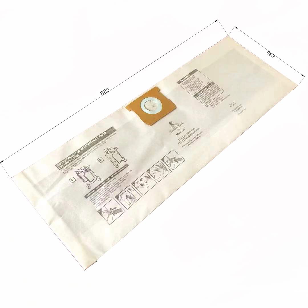 CF Clean Fairy Vacuum Cleaner Bags Replacement - Compatible with Shop Vac 5,6,8 Gallon Wet/Dry Vacuums - 10 Bags (2 Packs of 5) - Ideal for Home Cleaning, Workshop Dust Collection & Construction Site Debris Removal